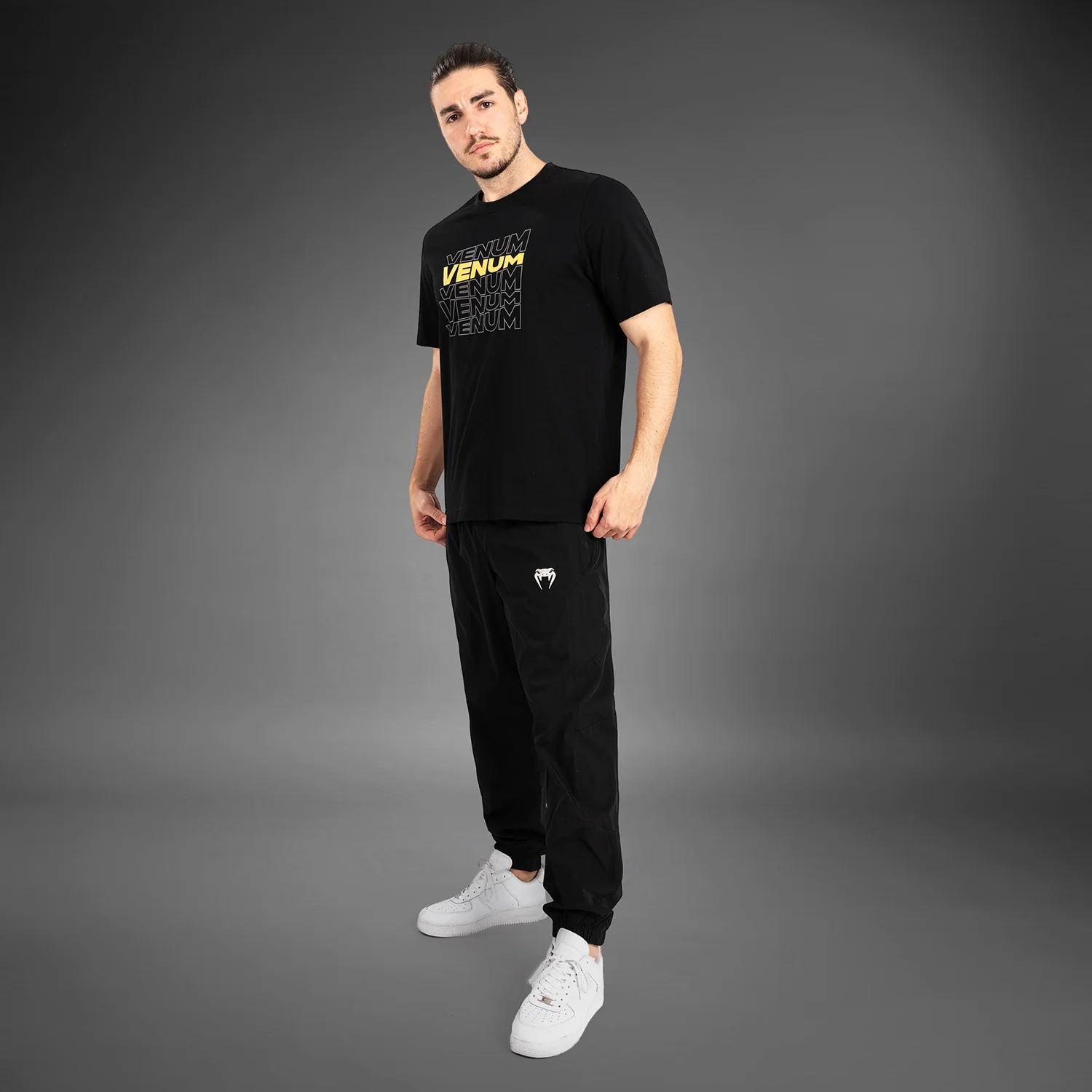 Venum Vertigo Men's Short Sleeve T-shirt - Black/Yellow - Image 3