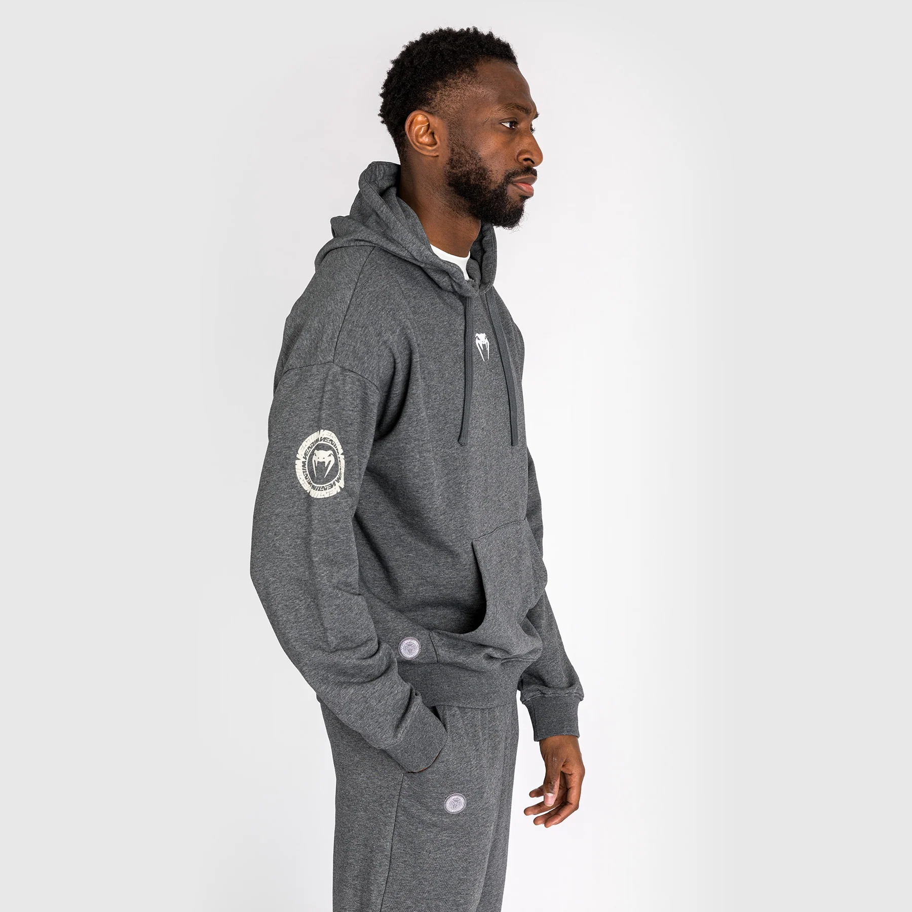Venum Vortex XL Lite Men's Hoodie - Dark Heather Grey - Image 2