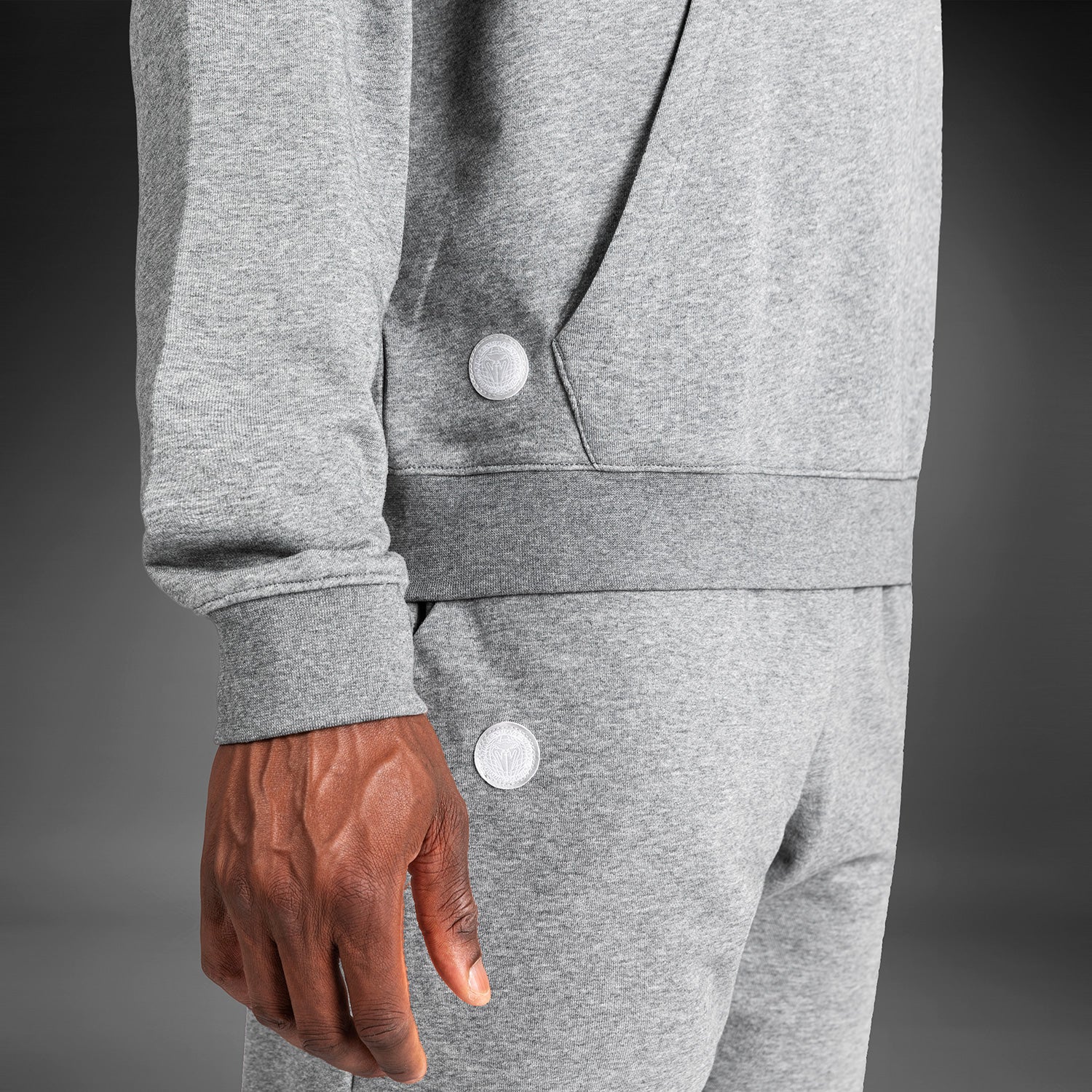 Venum Vortex XL Lite Men's Hoodie - Light Heather Grey - Image 8