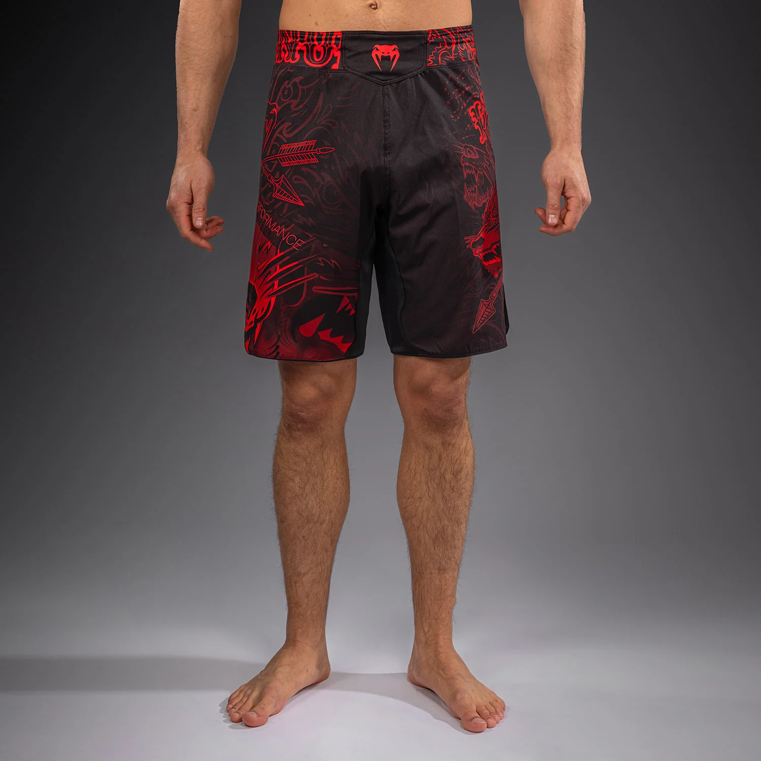 Venum Wolf Atak Fightshorts - Black/Red