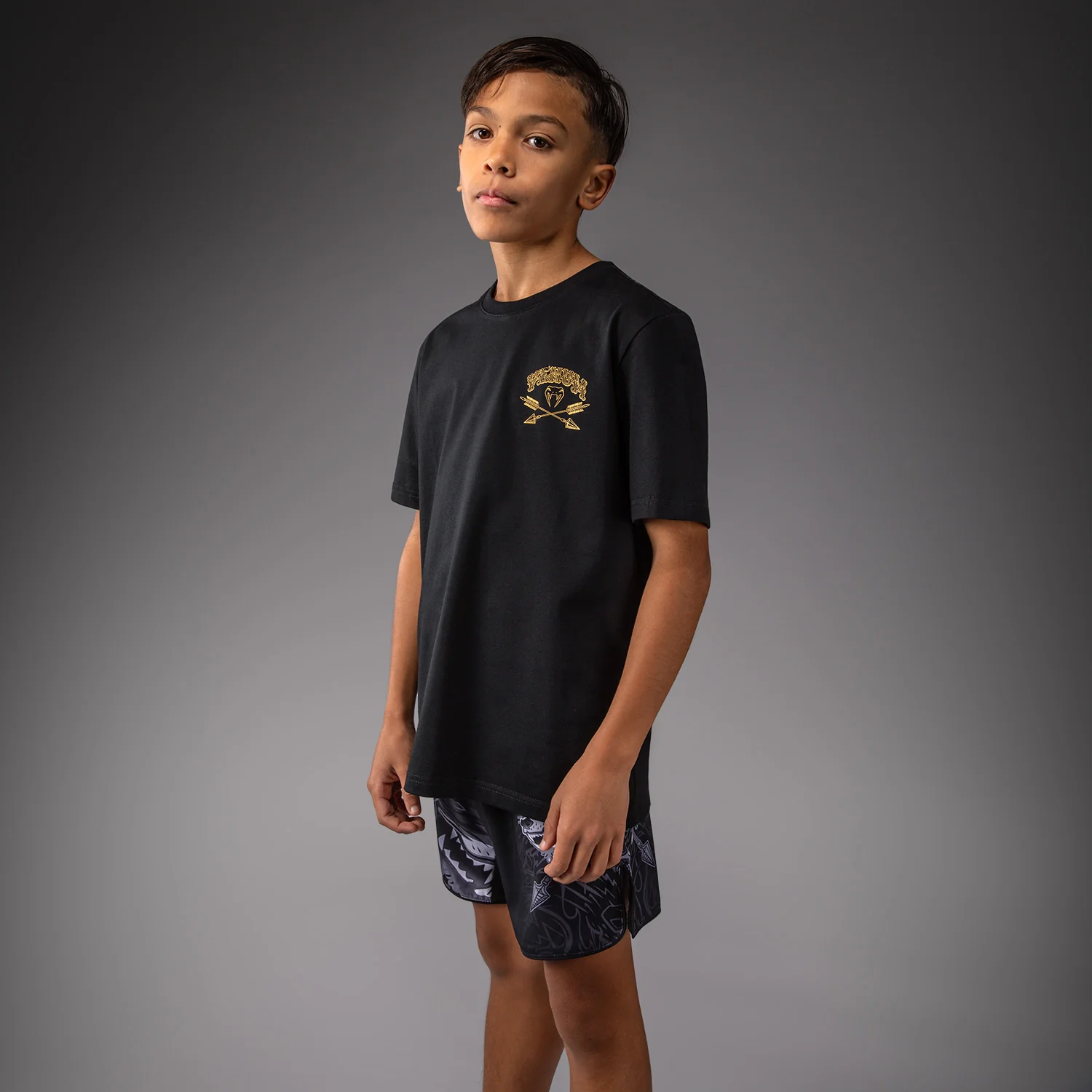 Venum Wolf Atak Kids T-Shirt - Black/Grey - Image 5