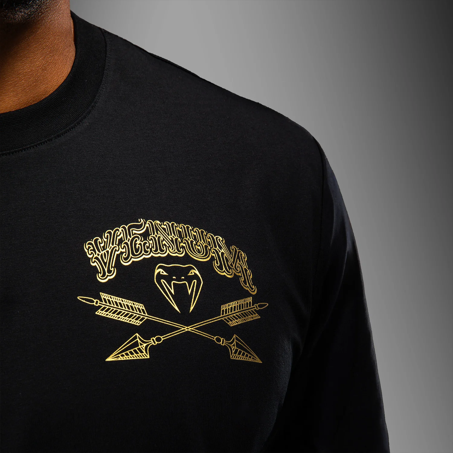 Venum Wolf Atak T-Shirt - Black/Grey - Image 4
