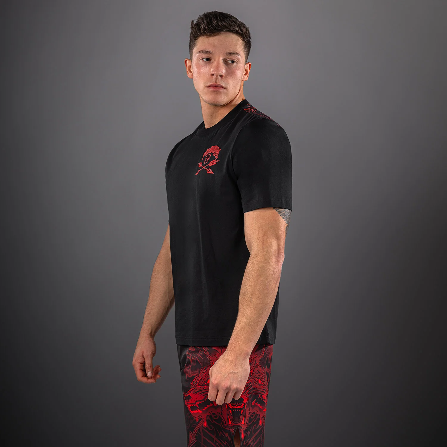 Venum Wolf Atak T-Shirt - Black/Red - Image 2