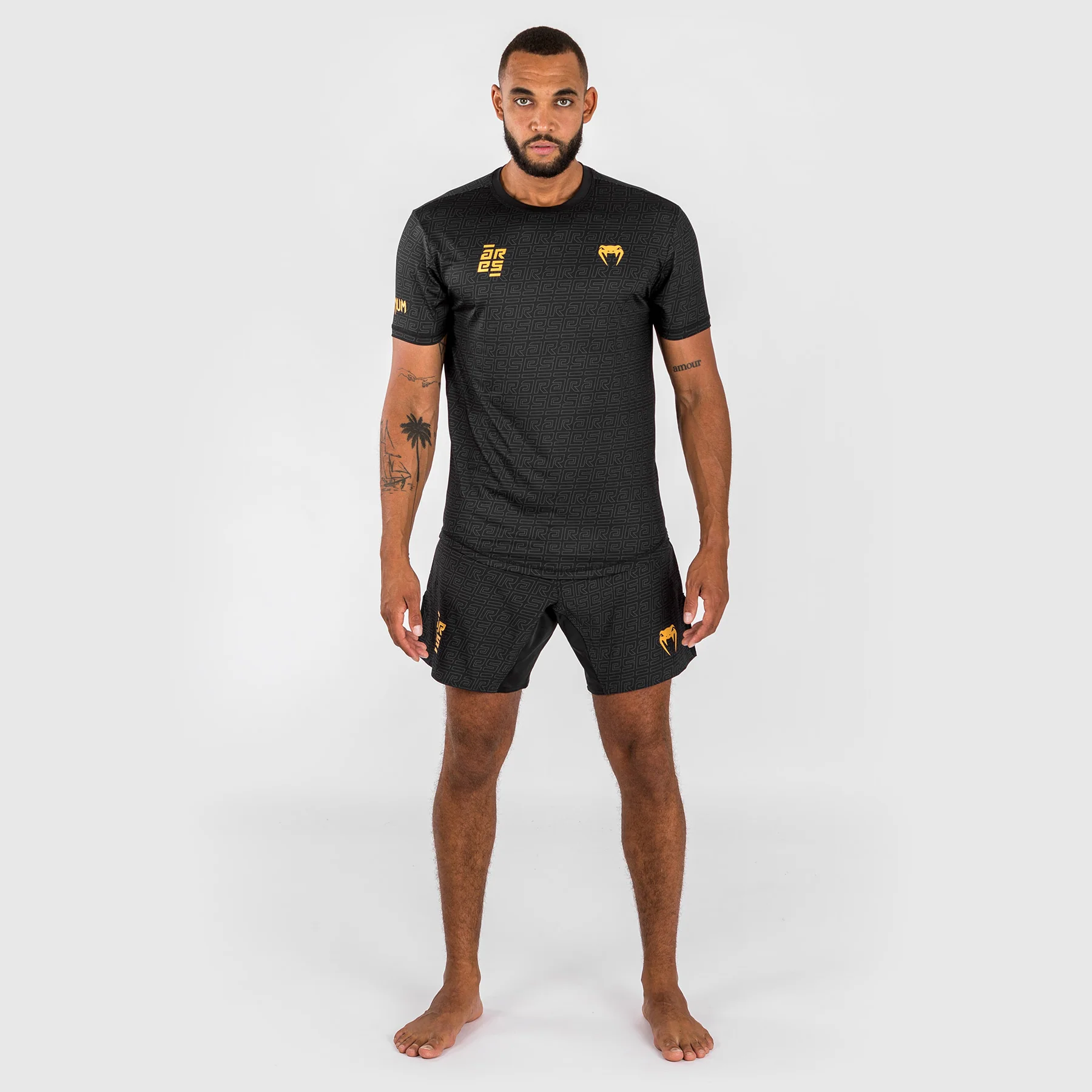 Venum x Ares Men’s Dry-Tech Shirt - Black/Gold - Image 4