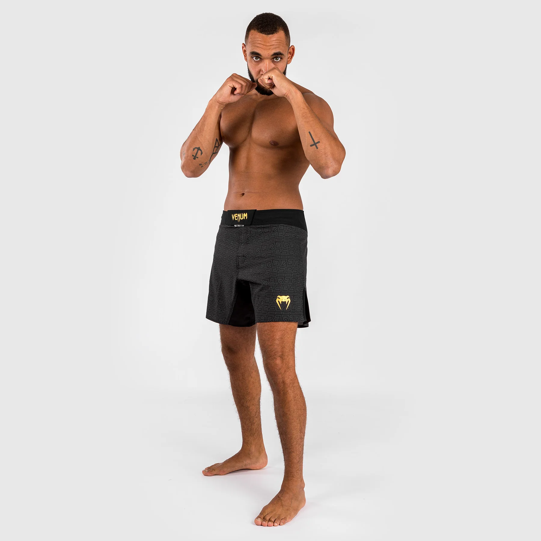 Venum x Ares Men’s Fight Shorts - Black/Gold - Image 5