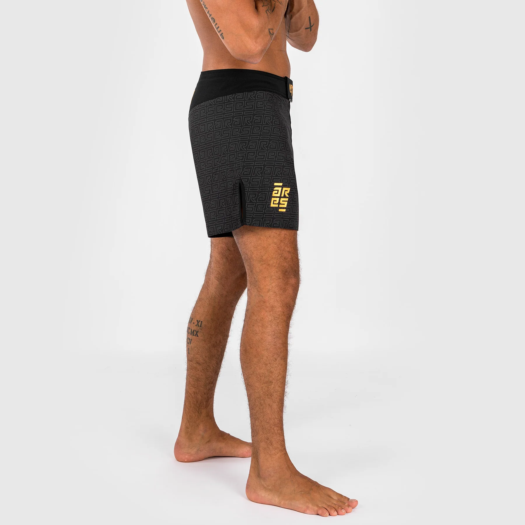 Venum x Ares Men’s Fight Shorts - Black/Gold - Image 6