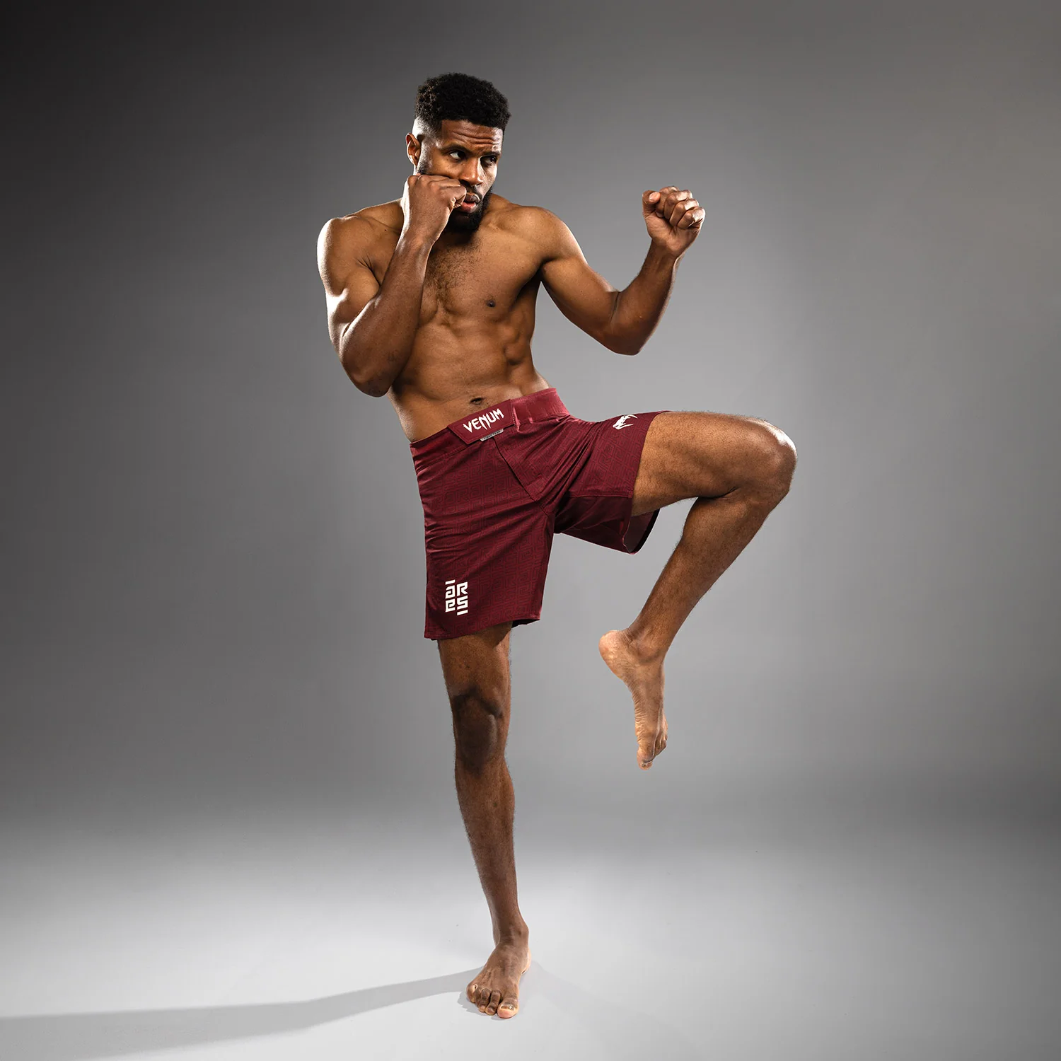 Venum x Ares Men’s Fight Shorts - Burgundy - Image 5
