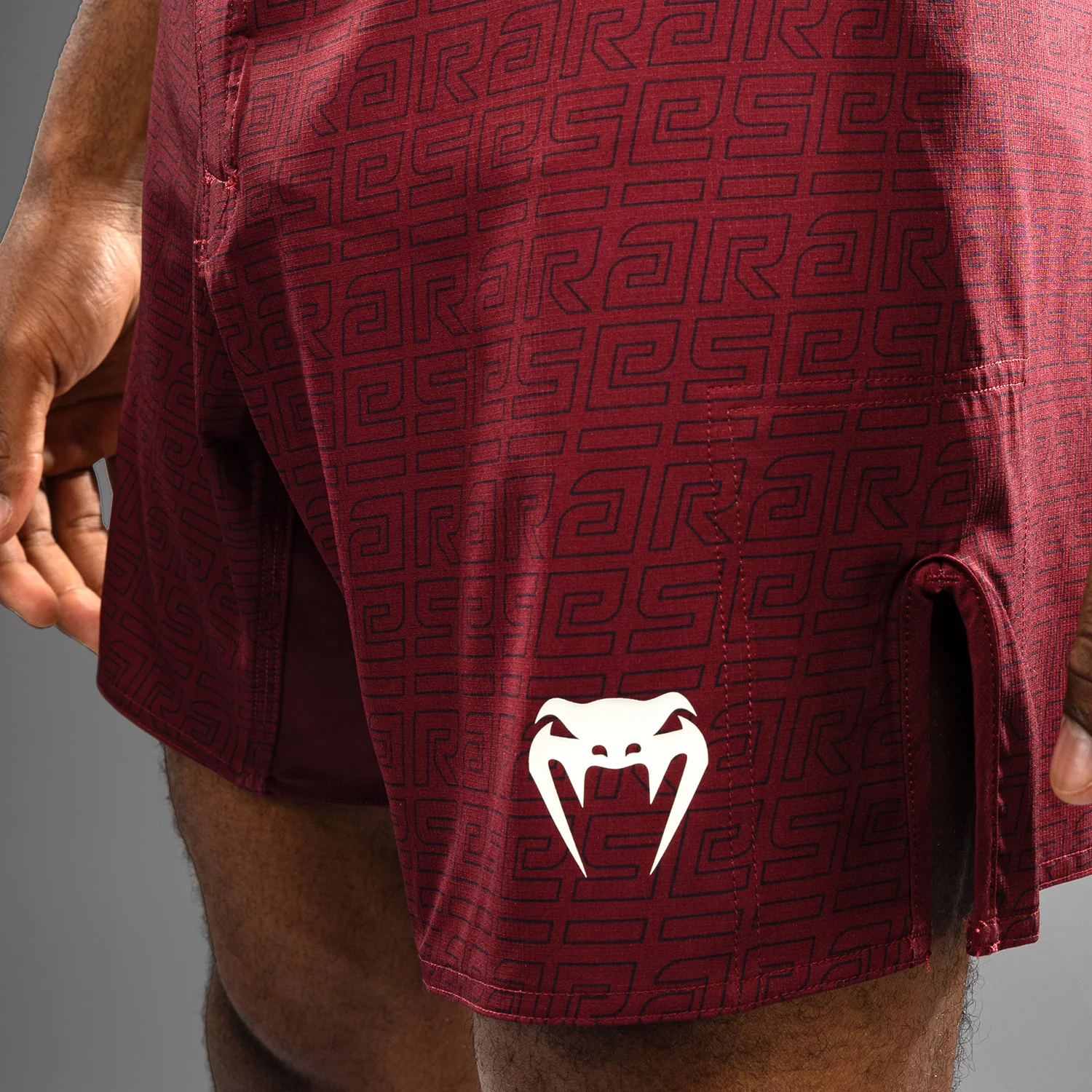Venum x Ares Men’s Fight Shorts - Burgundy - Image 7