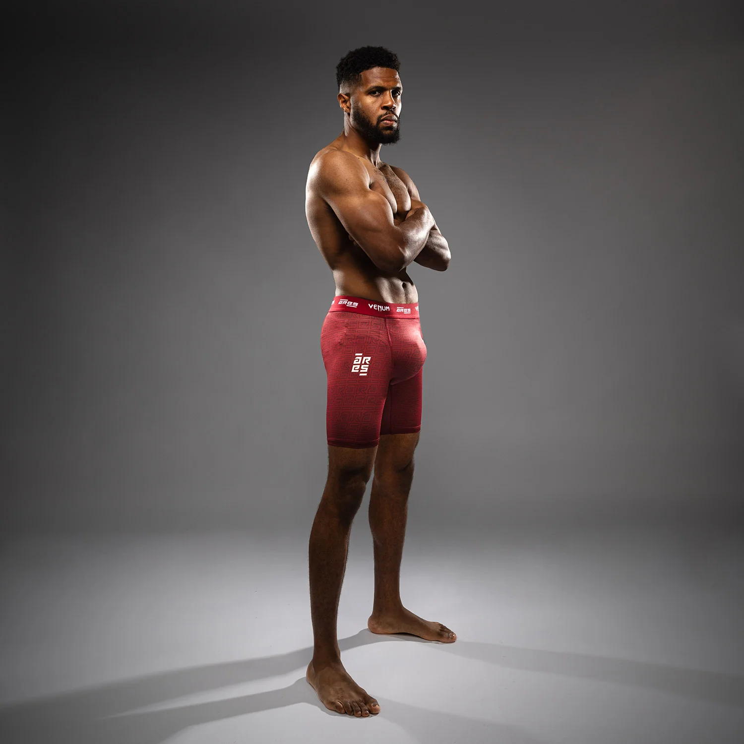 Venum x Ares Men’s Vale Tudo Shorts - Burgundy - Image 4
