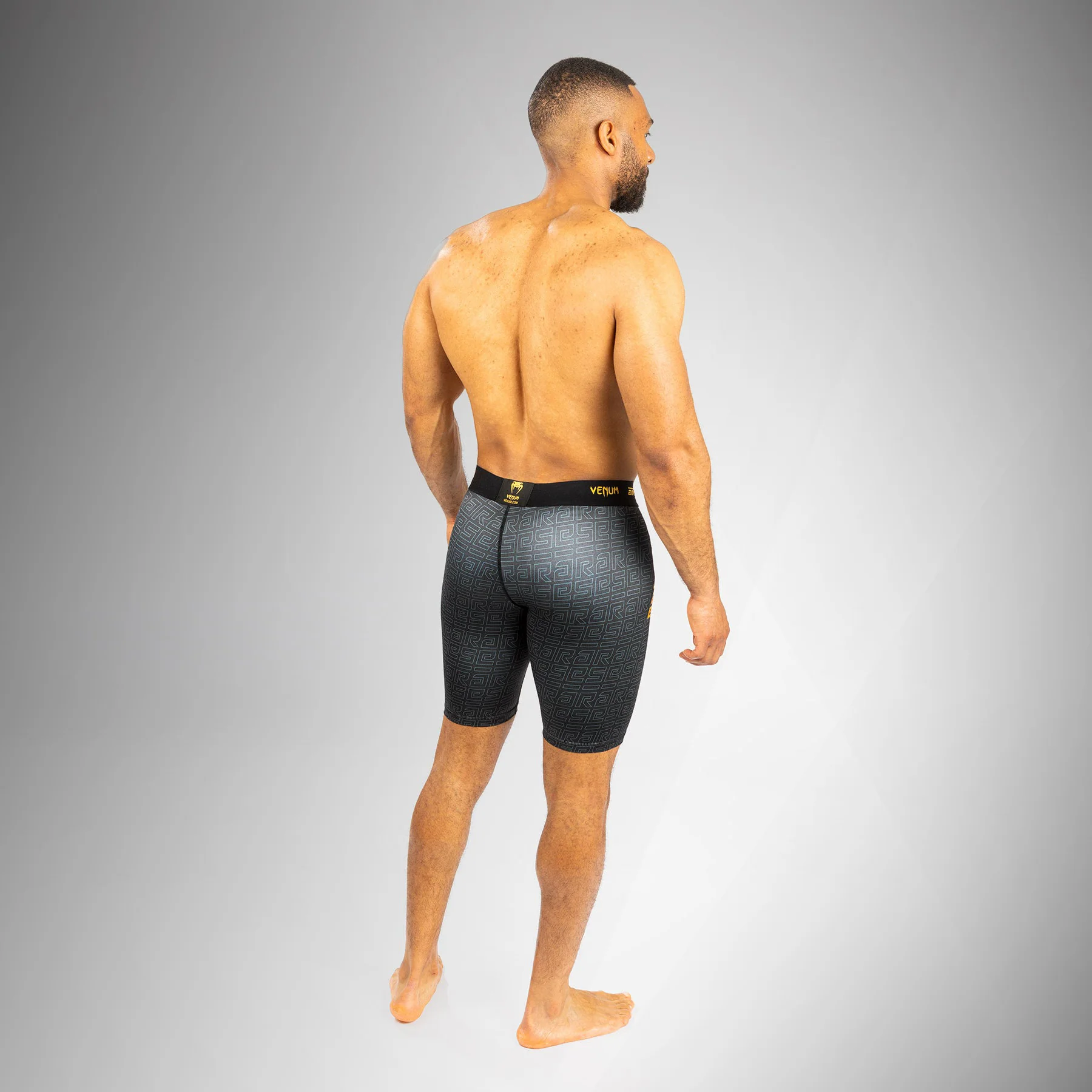 Venum x Ares Men’s Vale Tudo Shorts - Black/Gold - Image 4