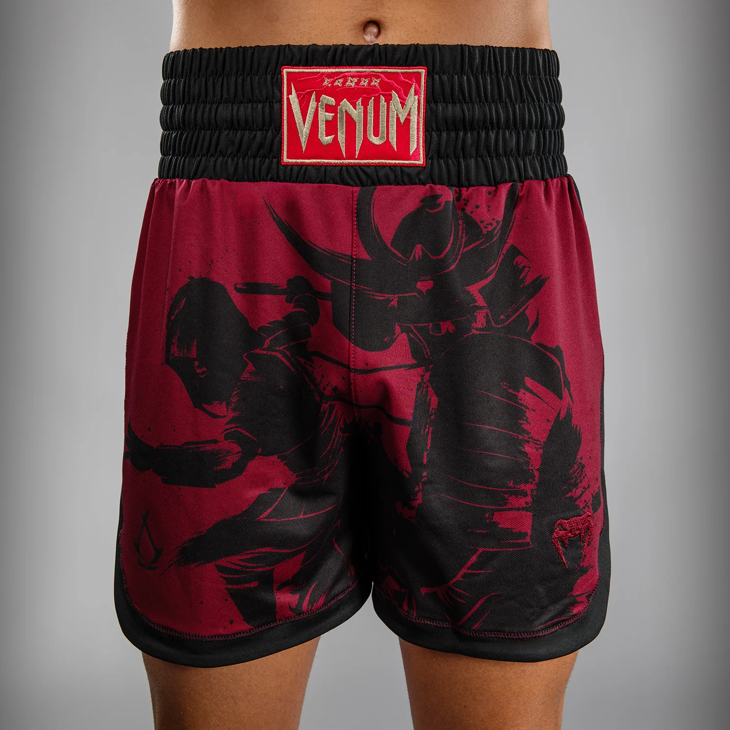 Venum x Assassin’s Creed Shadows Men’s Boxing Shorts - Burgundy/Black - Image 6