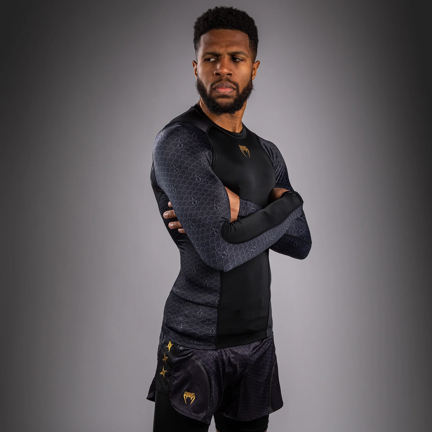 Venum x Assassin's Creed Shadows Rashguard Long Sleeve - Black - Image 5