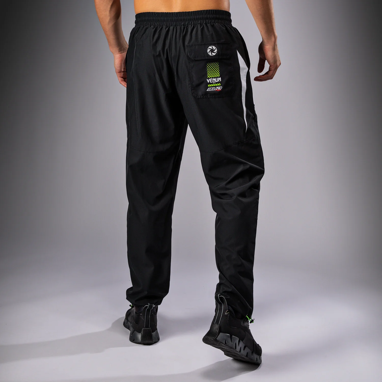 Venum x Bud Racing Men’s Joggers - Black/White/Lime Green - Image 3
