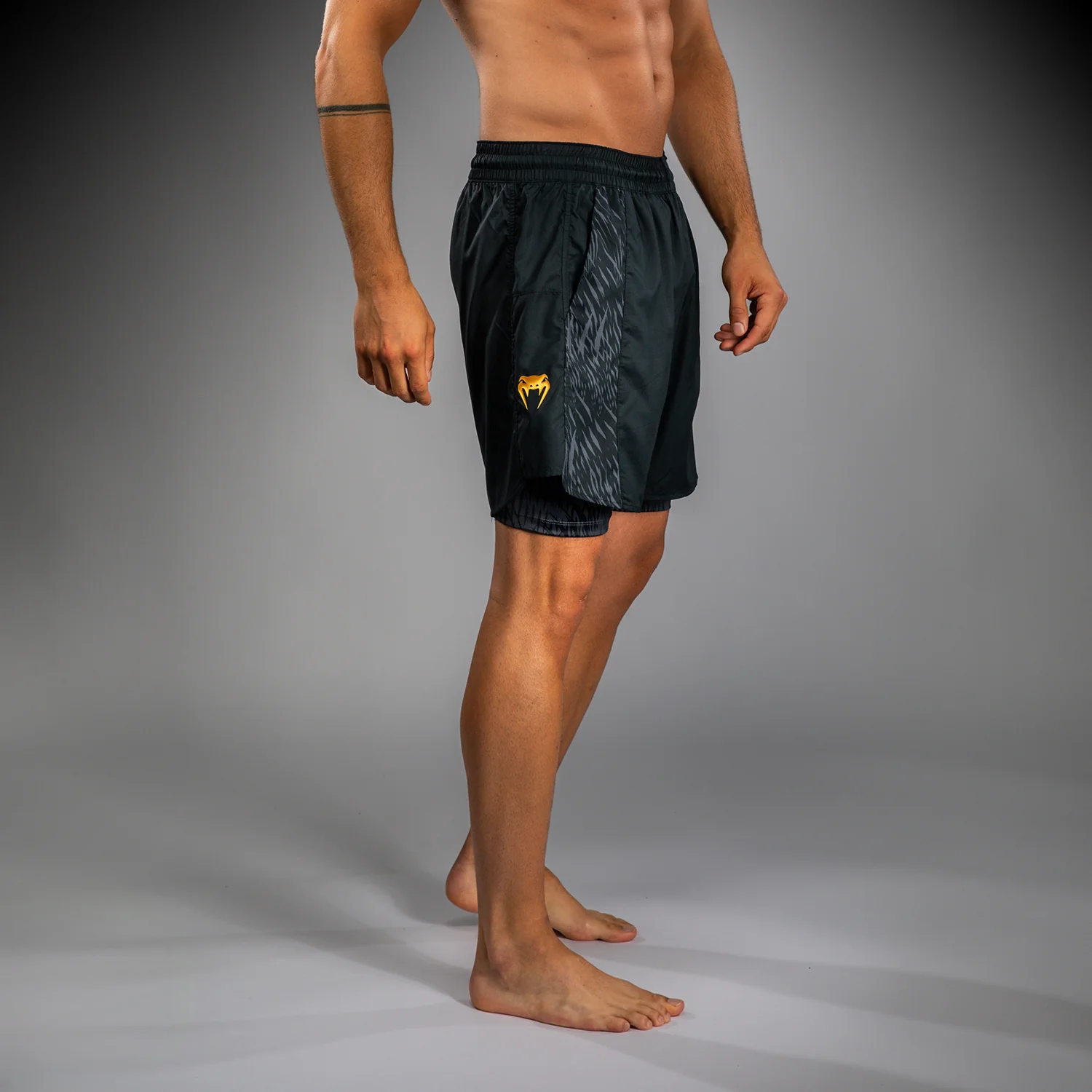 Venum x Chimaev Training Shorts - Black/Grey - Image 5