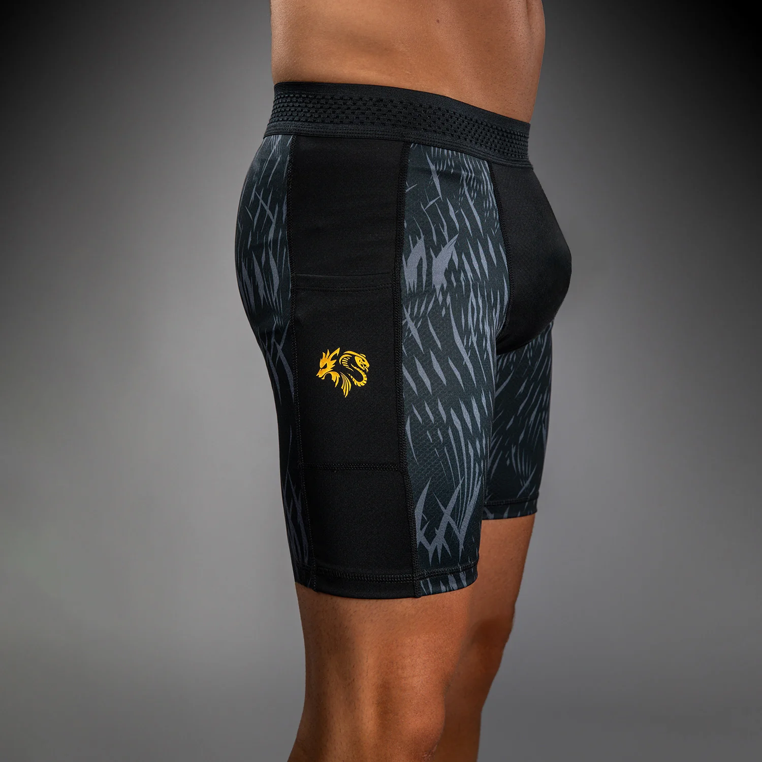 Venum x Chimaev Vale Tudo Shorts - Black/Grey - Image 5