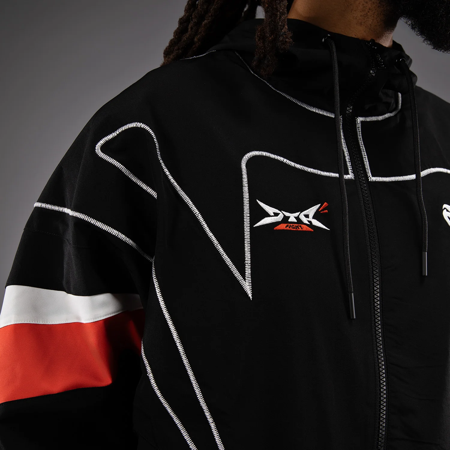 Venum x DTR Fight Attack 90 Tracksuit Jacket - Black/Orange - Image 5