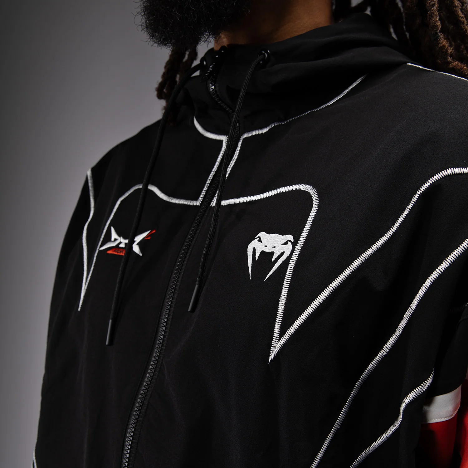 Venum x DTR Fight Attack 90 Tracksuit Jacket - Black/Orange - Image 6