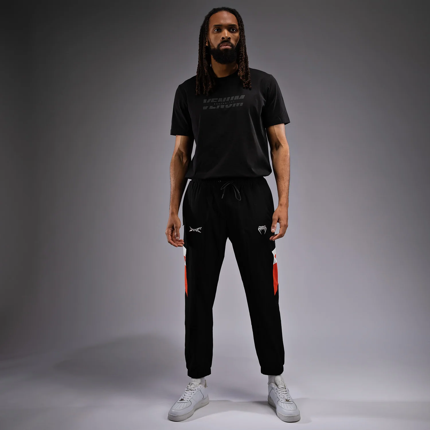 Venum x DTR Fight Attack 90 Tracksuit Pants - Black/Orange - Image 4