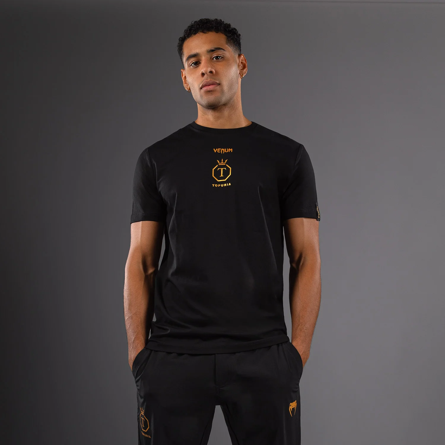 Venum x Topuria Unmatched Edition T-Shirt - Black/Gold