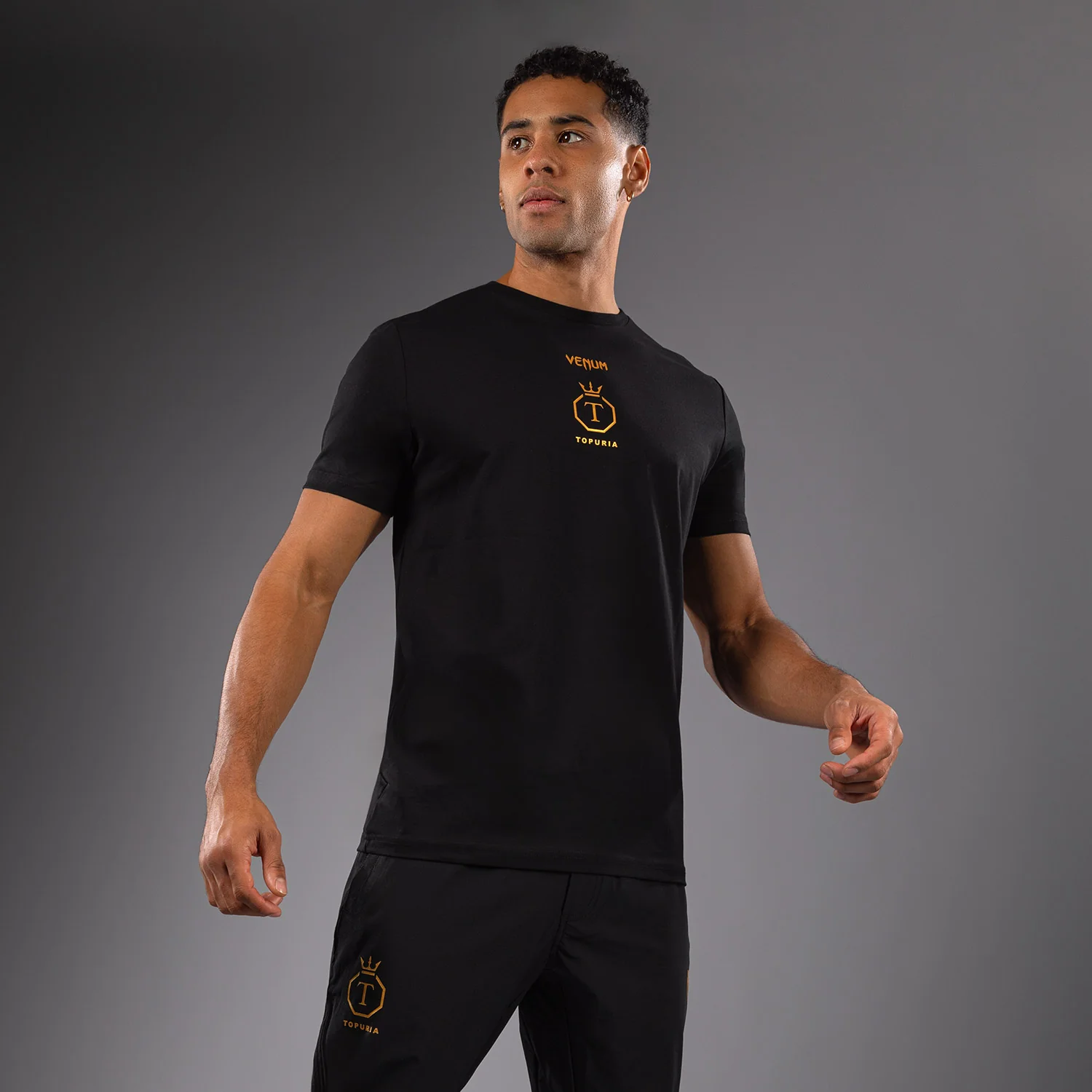 Venum x Topuria Unmatched Edition T-Shirt - Black/Gold - Image 3