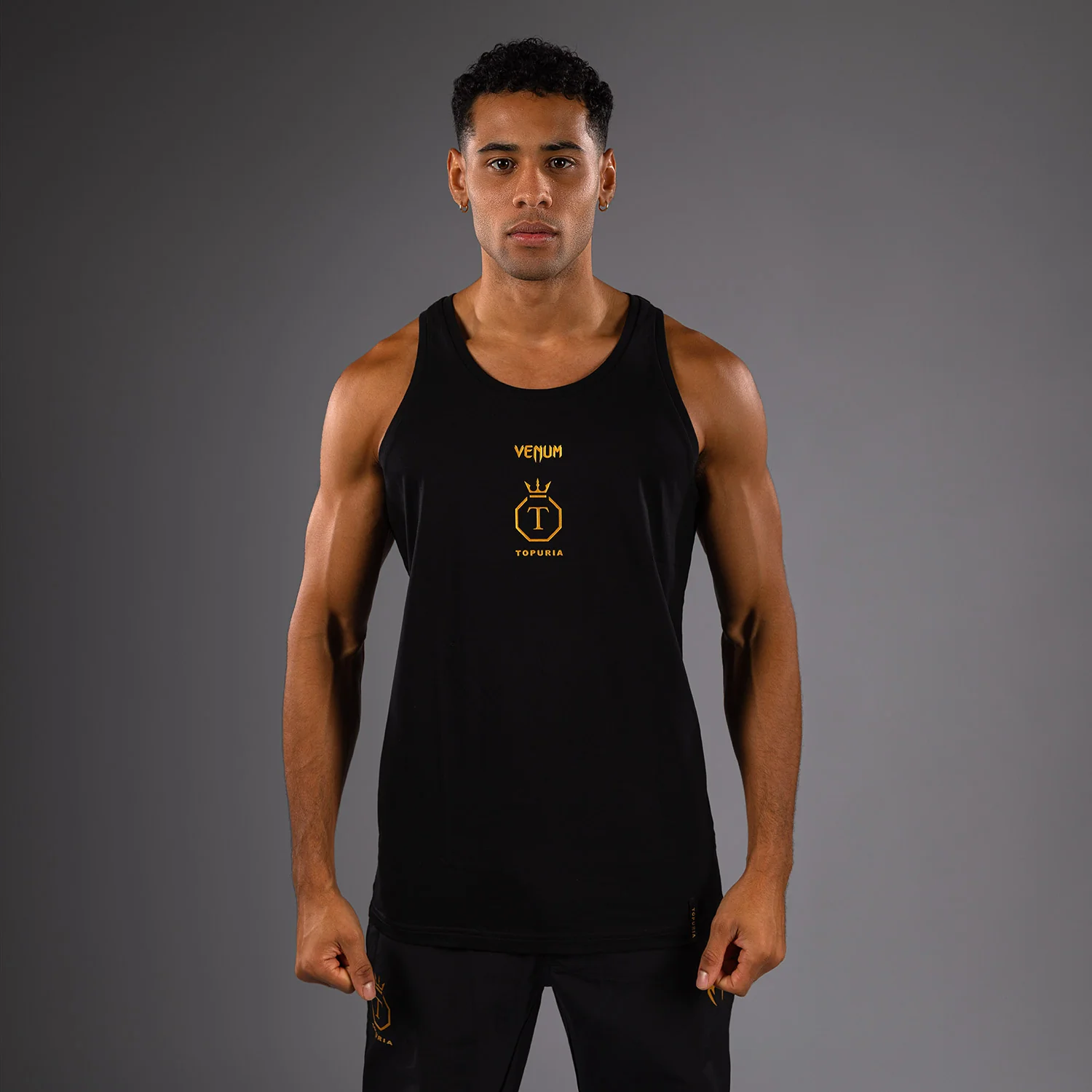 Venum x Topuria Unmatched Edition Tank Top - Black/Gold - Image 2