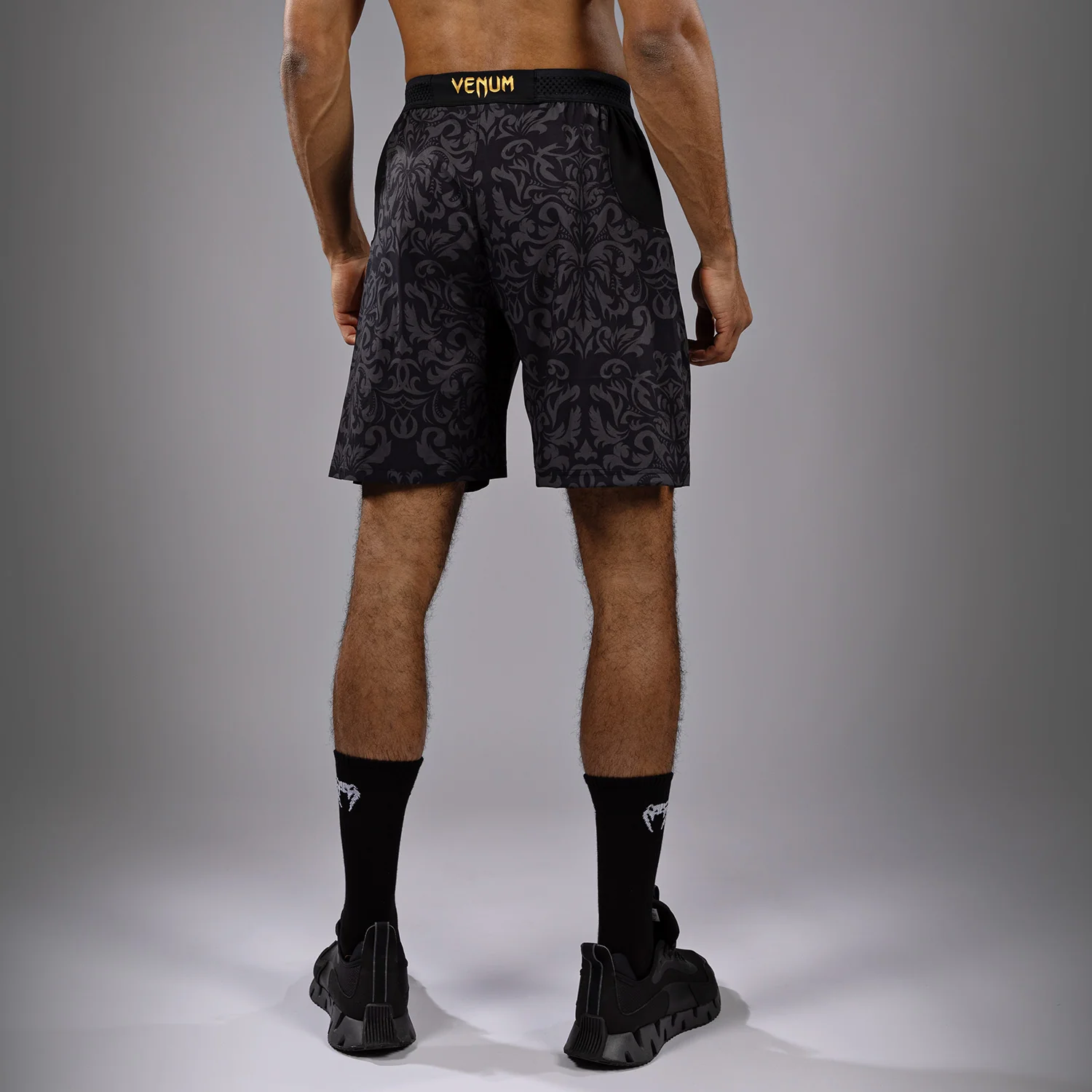 Venum x Topuria Unmatched Edition Training Shorts - Black/Gold - Image 4