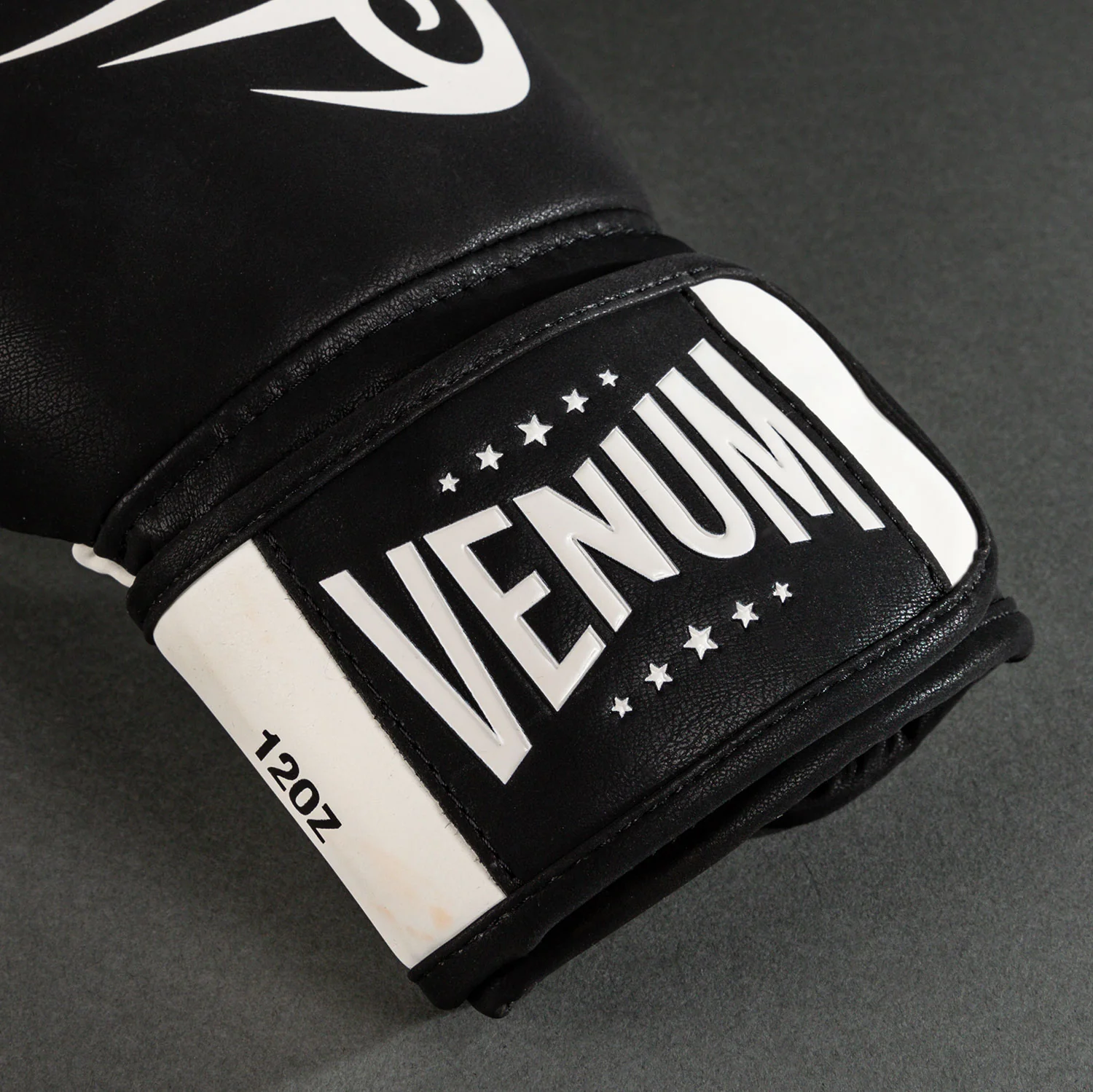 Venum Mike Tyson Replica Boxing Gloves - Deep Black/Optical White - Image 3