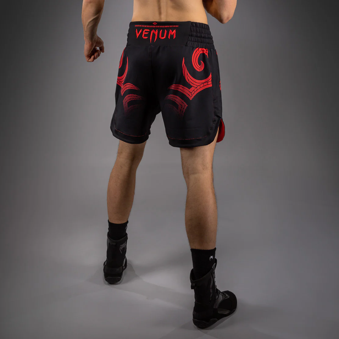 Venum x Mike Tyson Tiger Boxing Shorts - Deep Black/Intense Red - Image 3