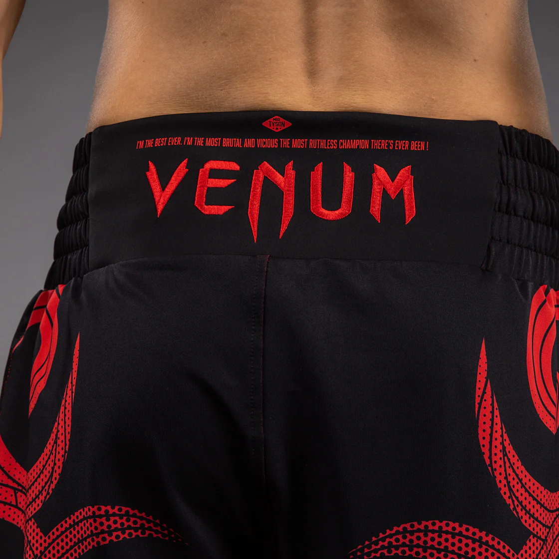 Venum x Mike Tyson Tiger Boxing Shorts - Deep Black/Intense Red - Image 6