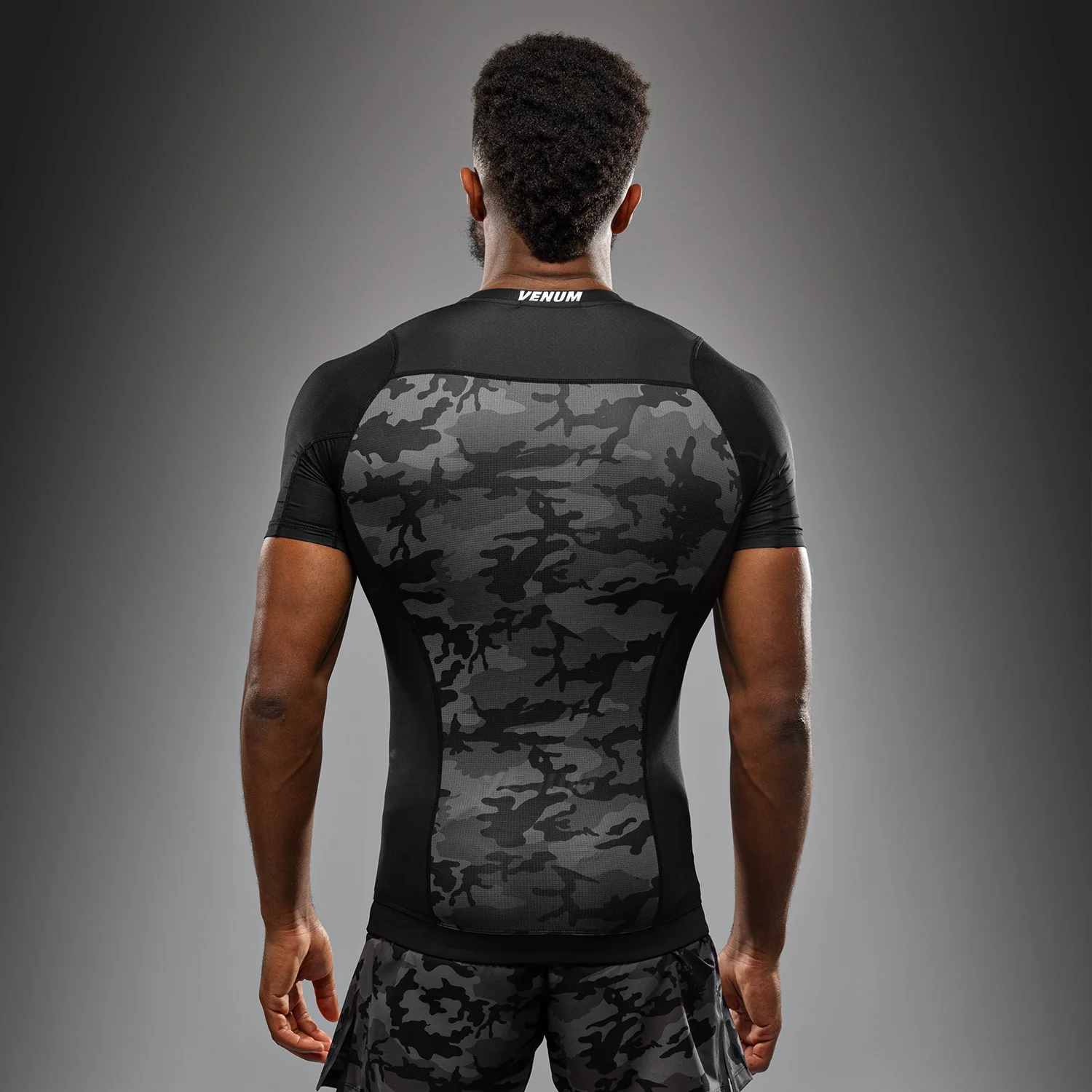 Venum x Polaris Short Sleeve Rashguard - Black/Storm Grey - Image 3