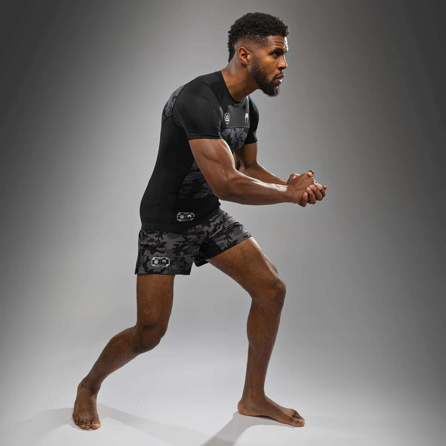 Venum x Polaris Short Sleeve Rashguard - Black/Storm Grey - Image 4