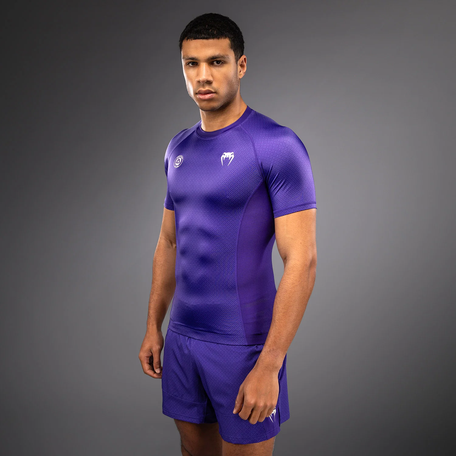 Venum x Roger Gracie Academy Short Sleeve Rashguard - Purple - Image 3