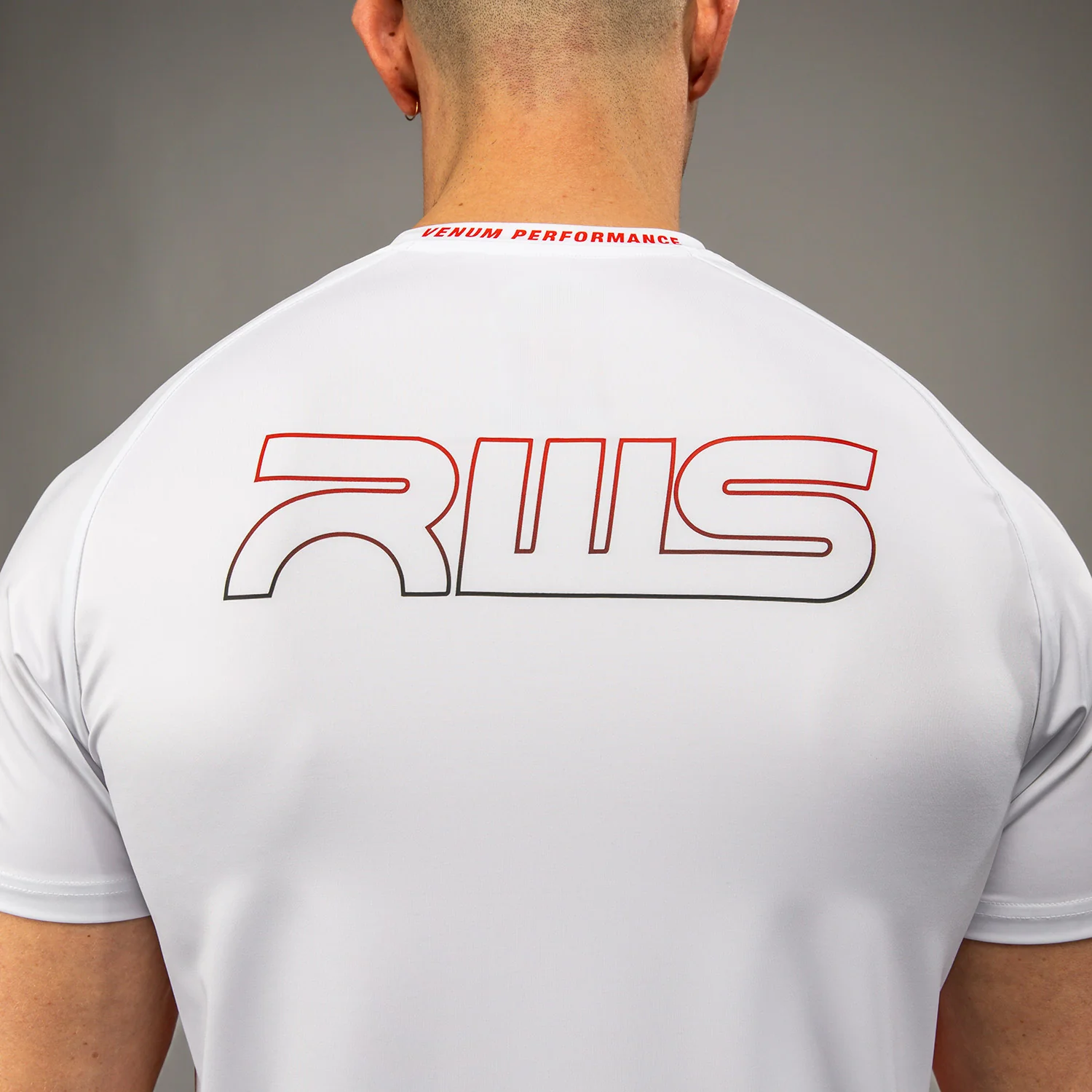Venum x RWS 2.0 Men’s Dry-Tech T-Shirt - White/Red - Image 5