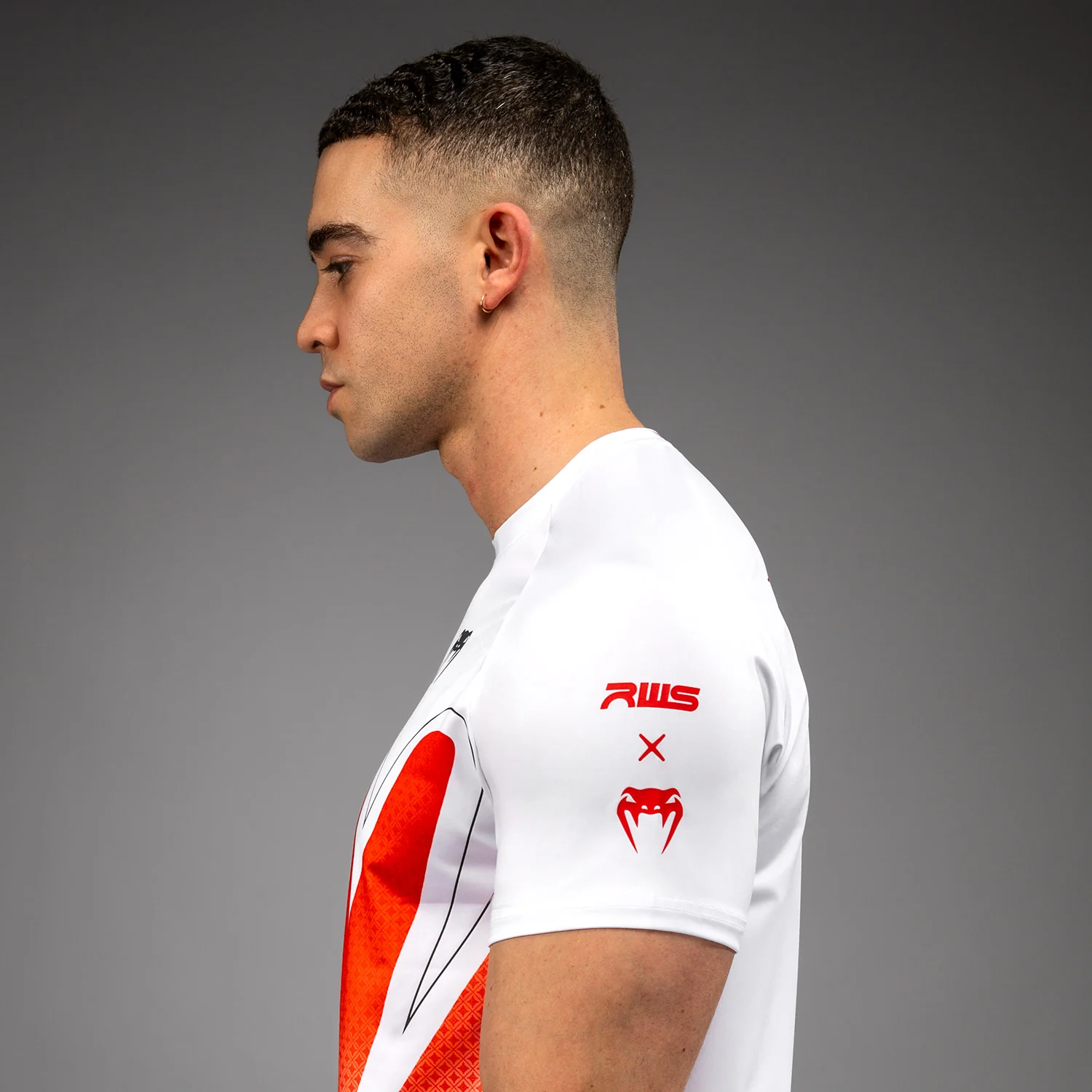 Venum x RWS 2.0 Men’s Dry-Tech T-Shirt - White/Red - Image 6