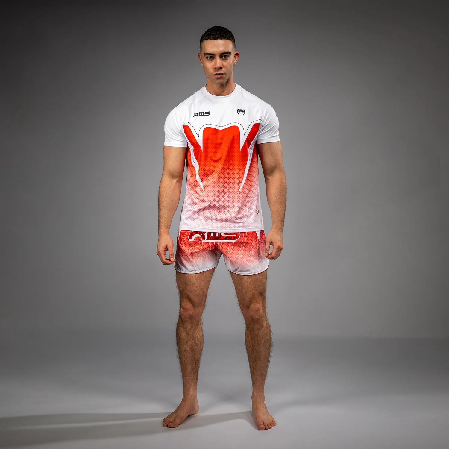 Venum x RWS 2.0 Men’s Dry-Tech T-Shirt - White/Red - Image 7
