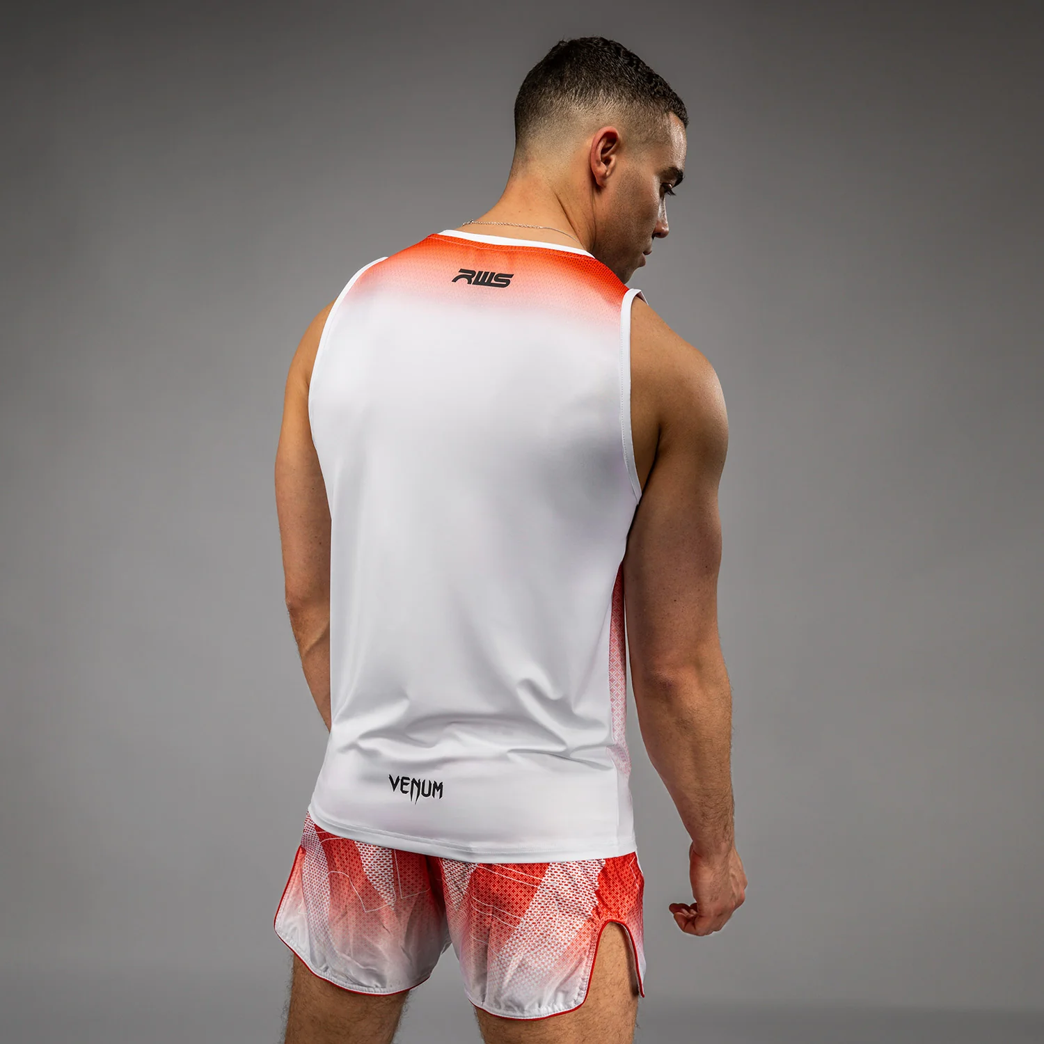 Venum x RWS 2.0 Men’s Dry-Tech Tank Top - White/Red - Image 3