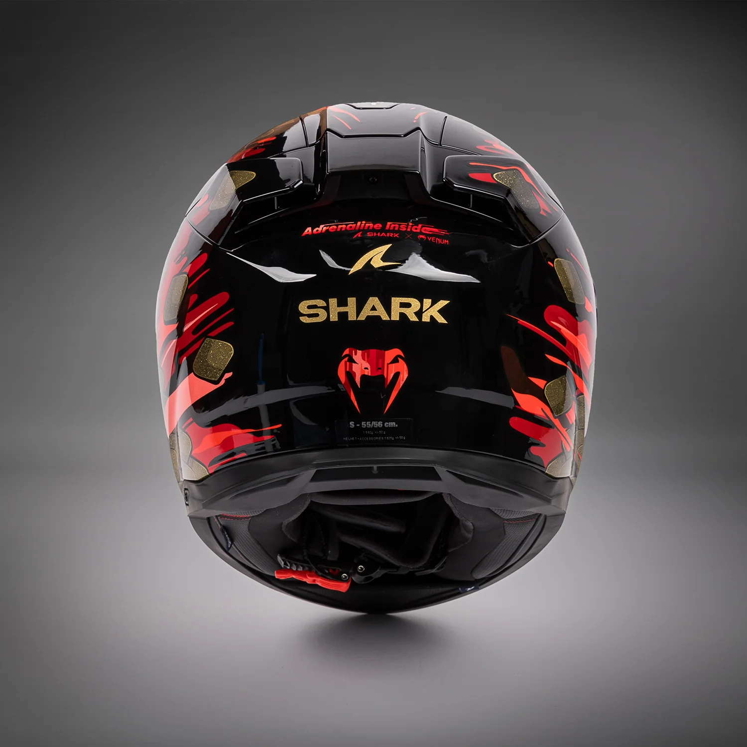 Venum x Shark SKWAL i3 Motorcycle Helmet - Red/Gold - Image 8