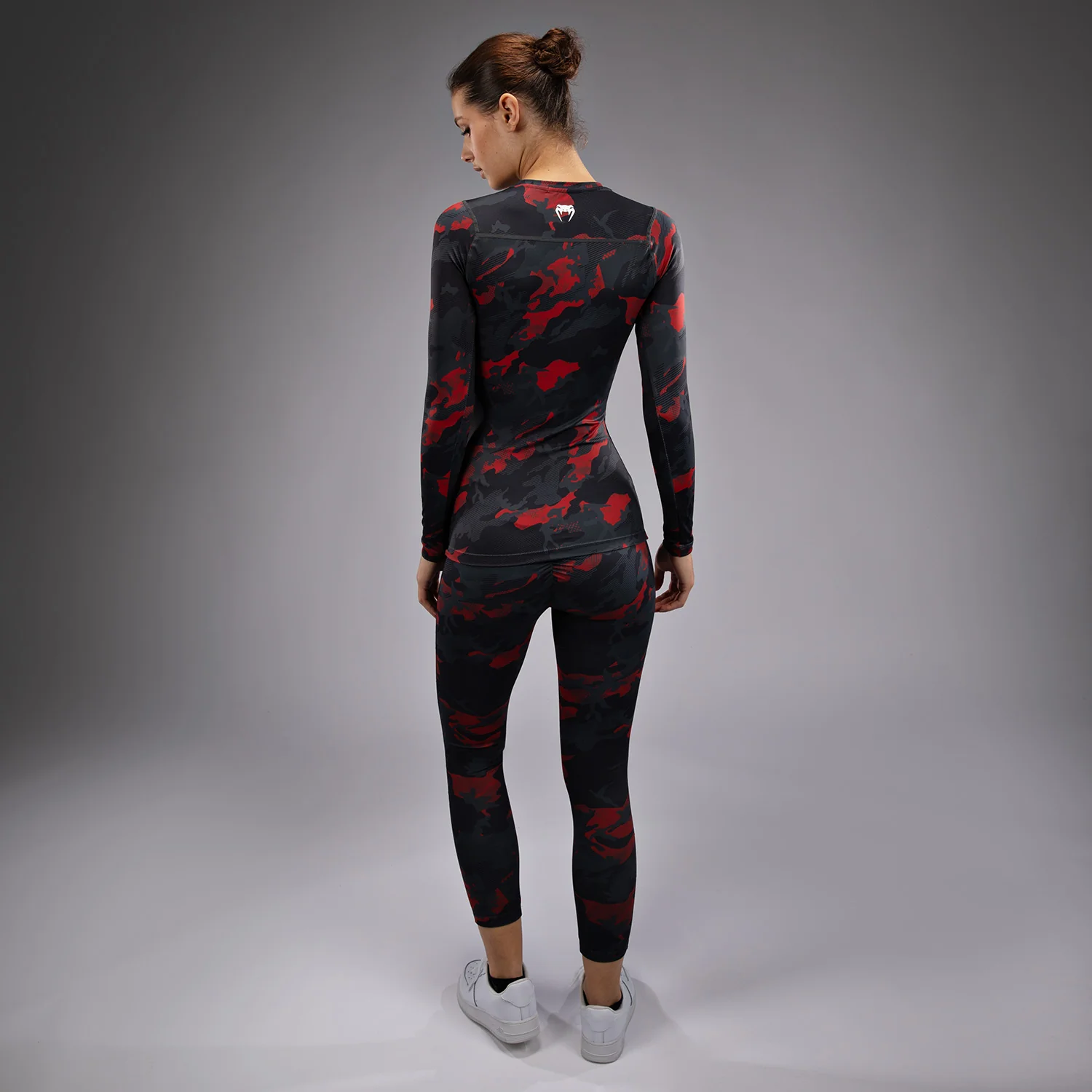 Venum x Sophia Rose Women’s Long Sleeve Rashguard - Urban Red Camo - Image 5