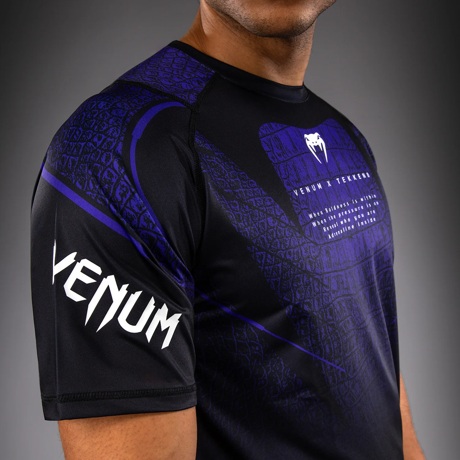 Venum x TEKKEN 8 Dry-Tech T-Shirt - Kazuya - Black/Purple - Image 5