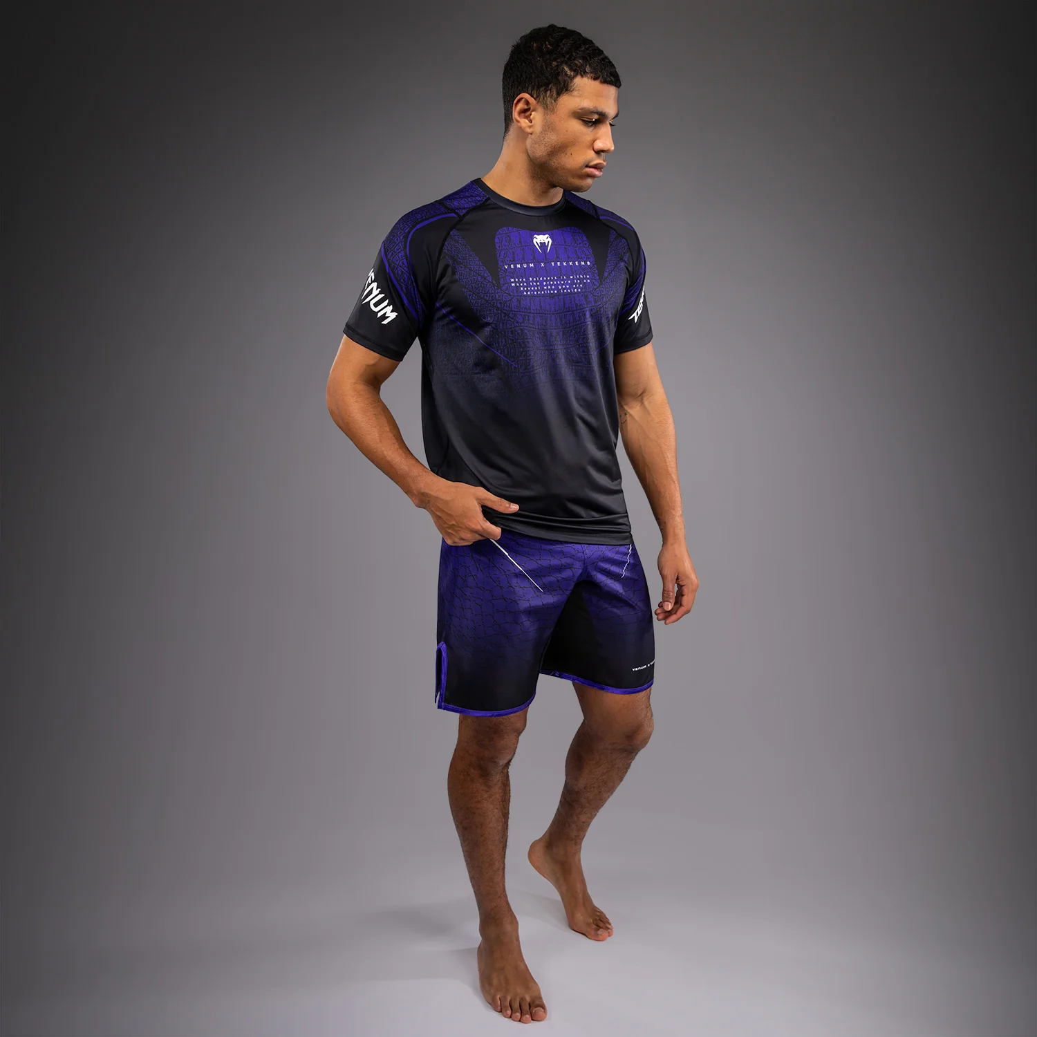 Venum x TEKKEN 8 Dry-Tech T-Shirt - Kazuya - Black/Purple - Image 8