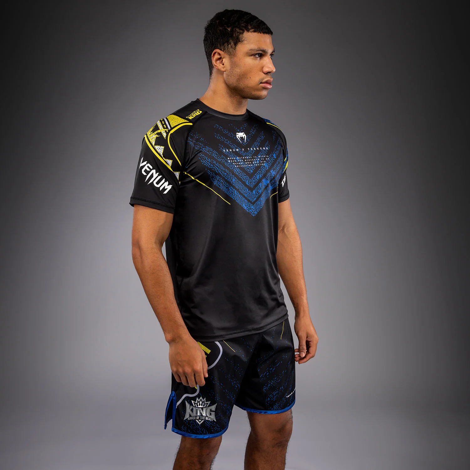 Venum x TEKKEN 8 Dry-Tech T-Shirt - King - Black/Yellow - Image 2