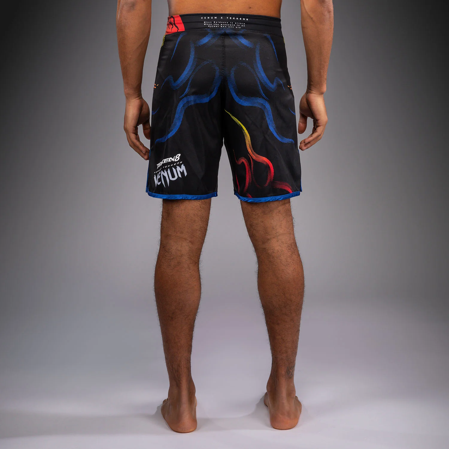Venum x TEKKEN 8 Fight Shorts - Yoshimitsu - Black/Orange - Image 4