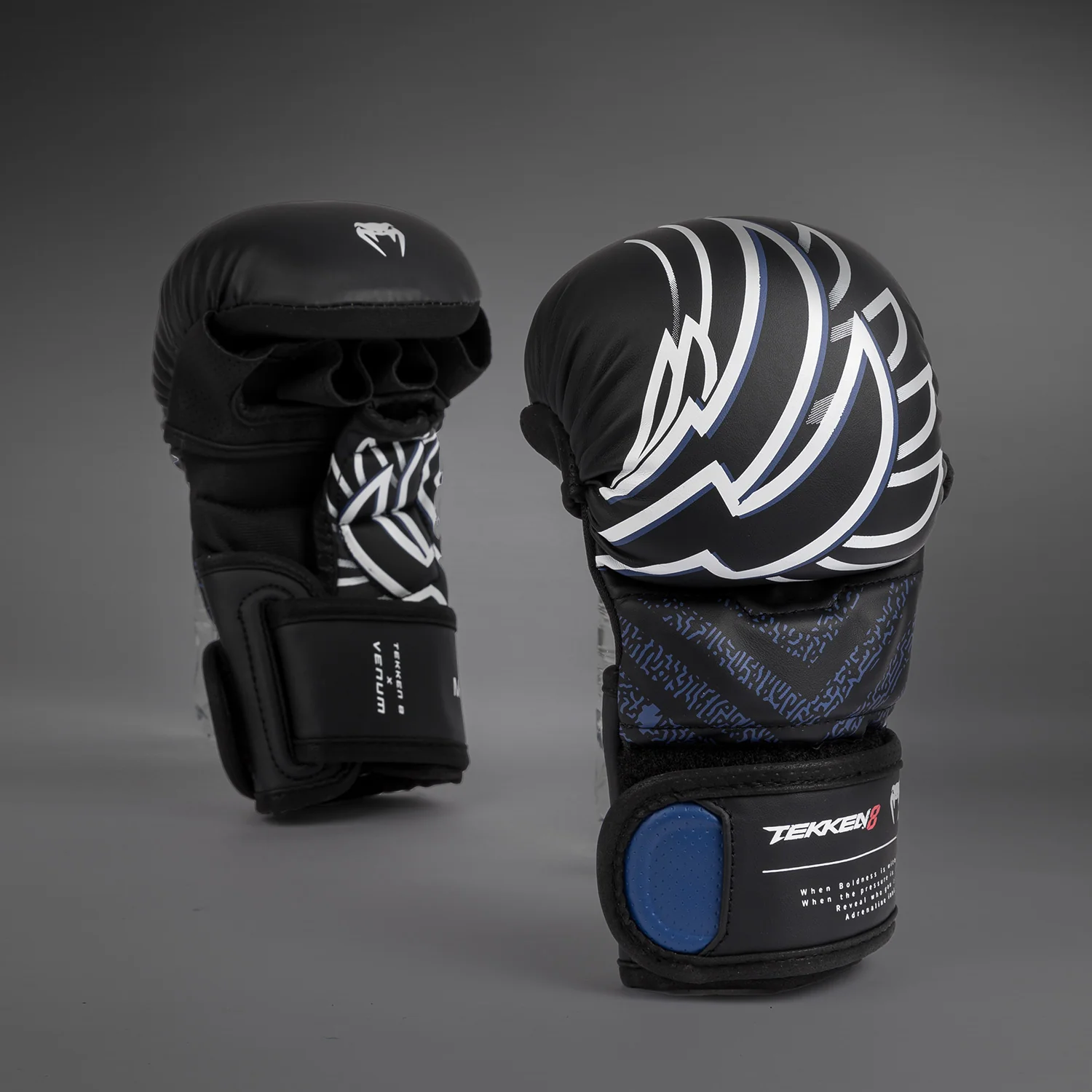 Venum x TEKKEN 8 - Jin Kazama Sparring Gloves - Blue/Black/White - Image 6