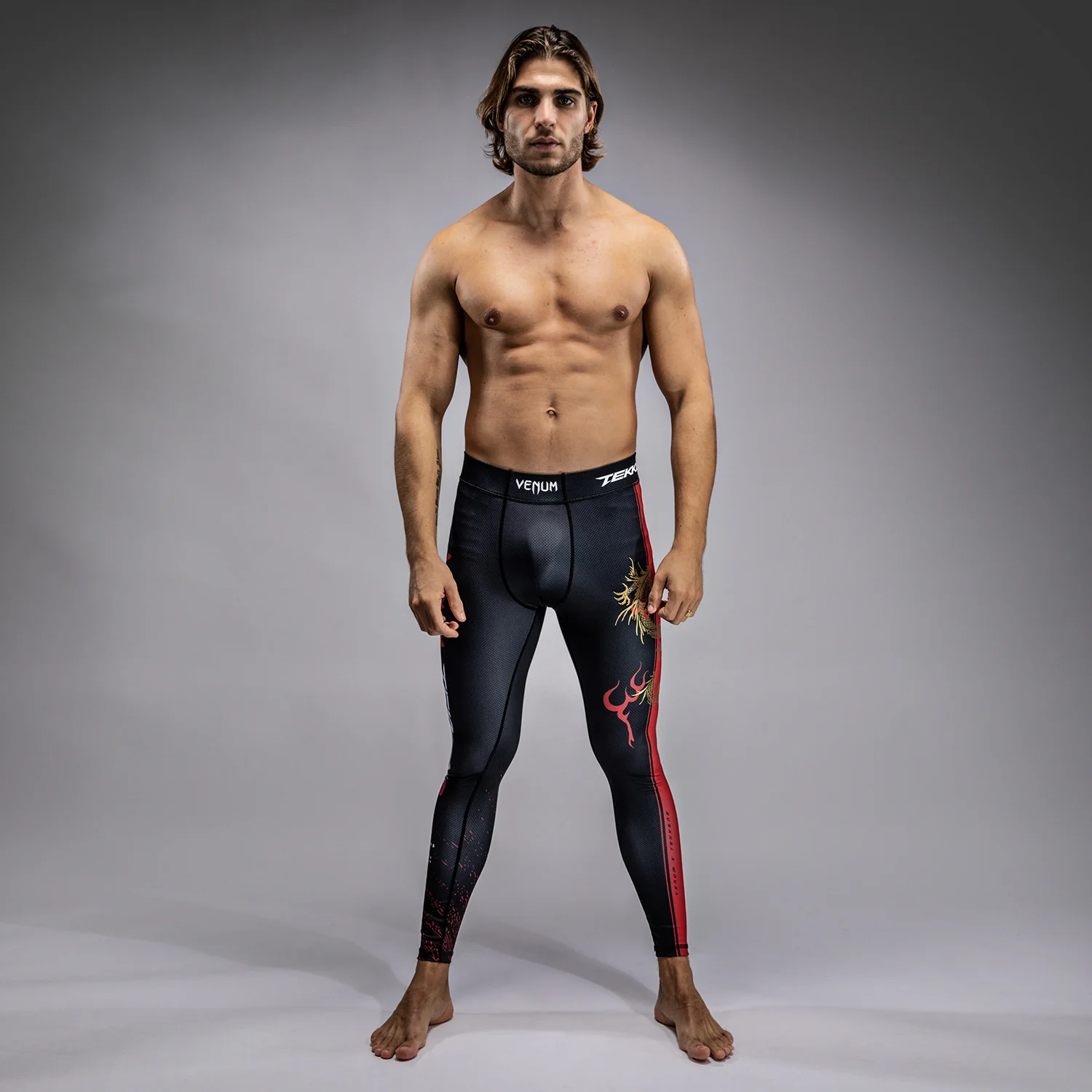 Venum x TEKKEN 8 - Marshall Law Spats - Black/Red/Gold - Image 5