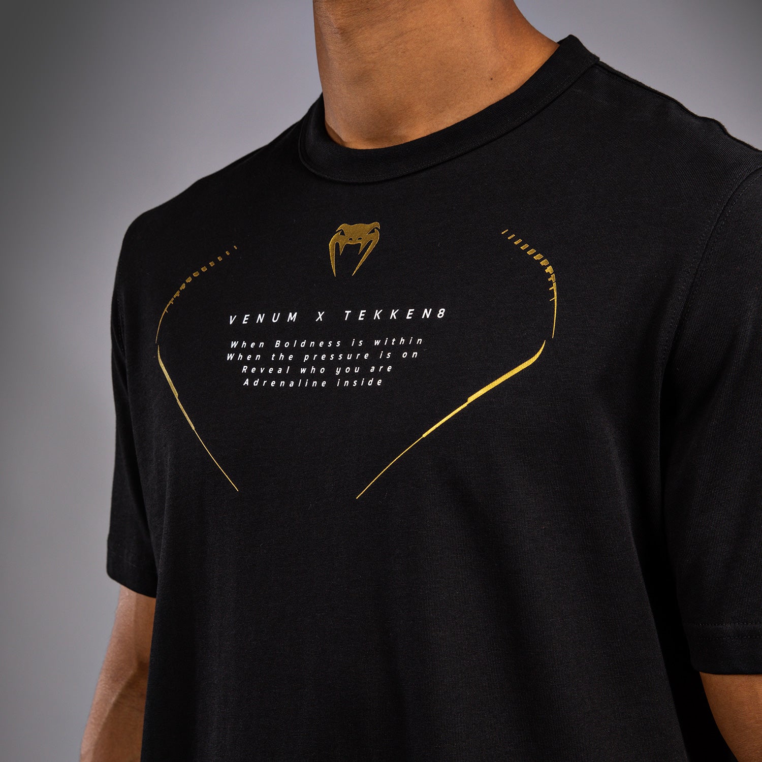 Venum x TEKKEN 8 - Marshall Law T-Shirt - Black/Red/Gold - Image 4