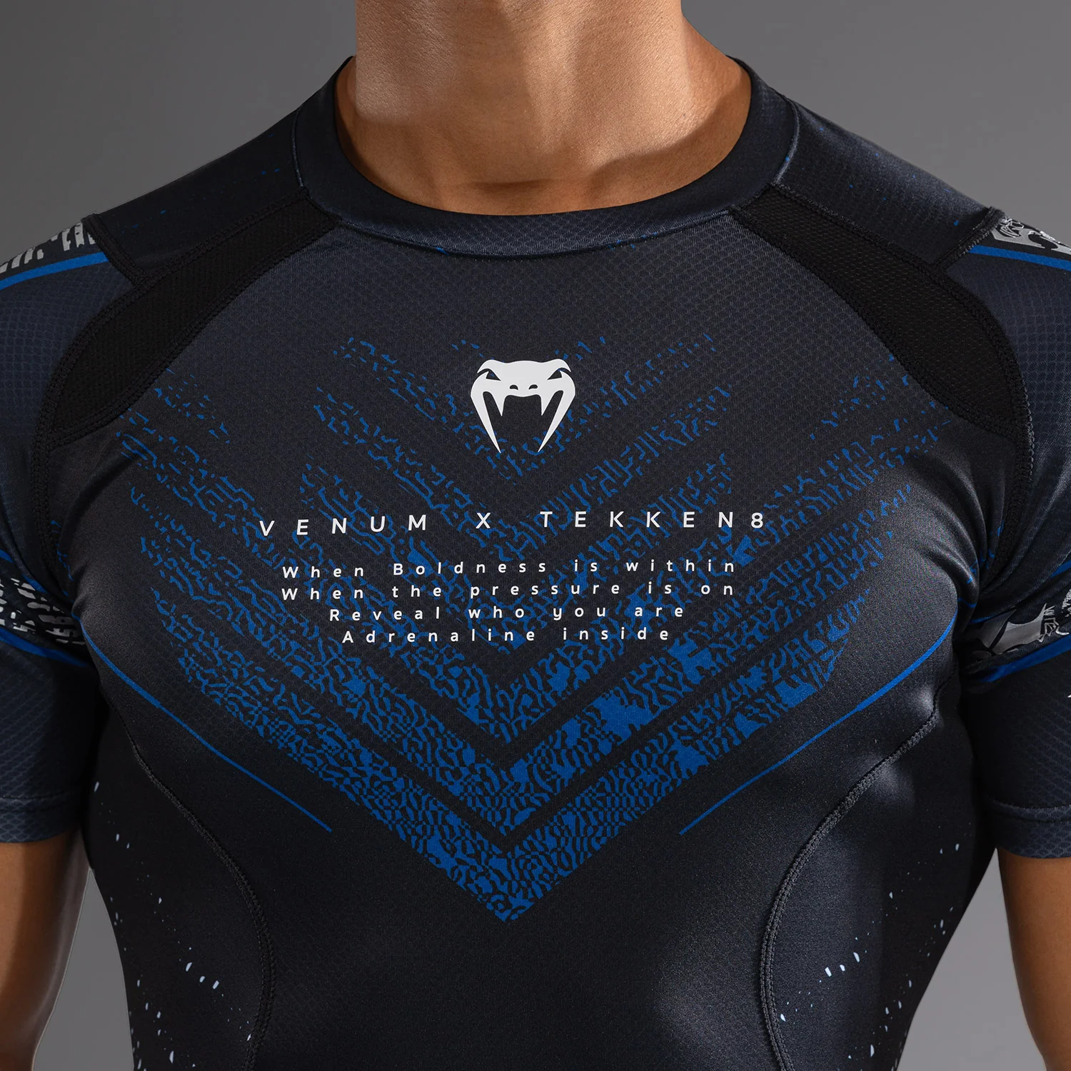 Venum x TEKKEN 8 - Paul Phoenix Rashguard - Black/Blue - Image 8