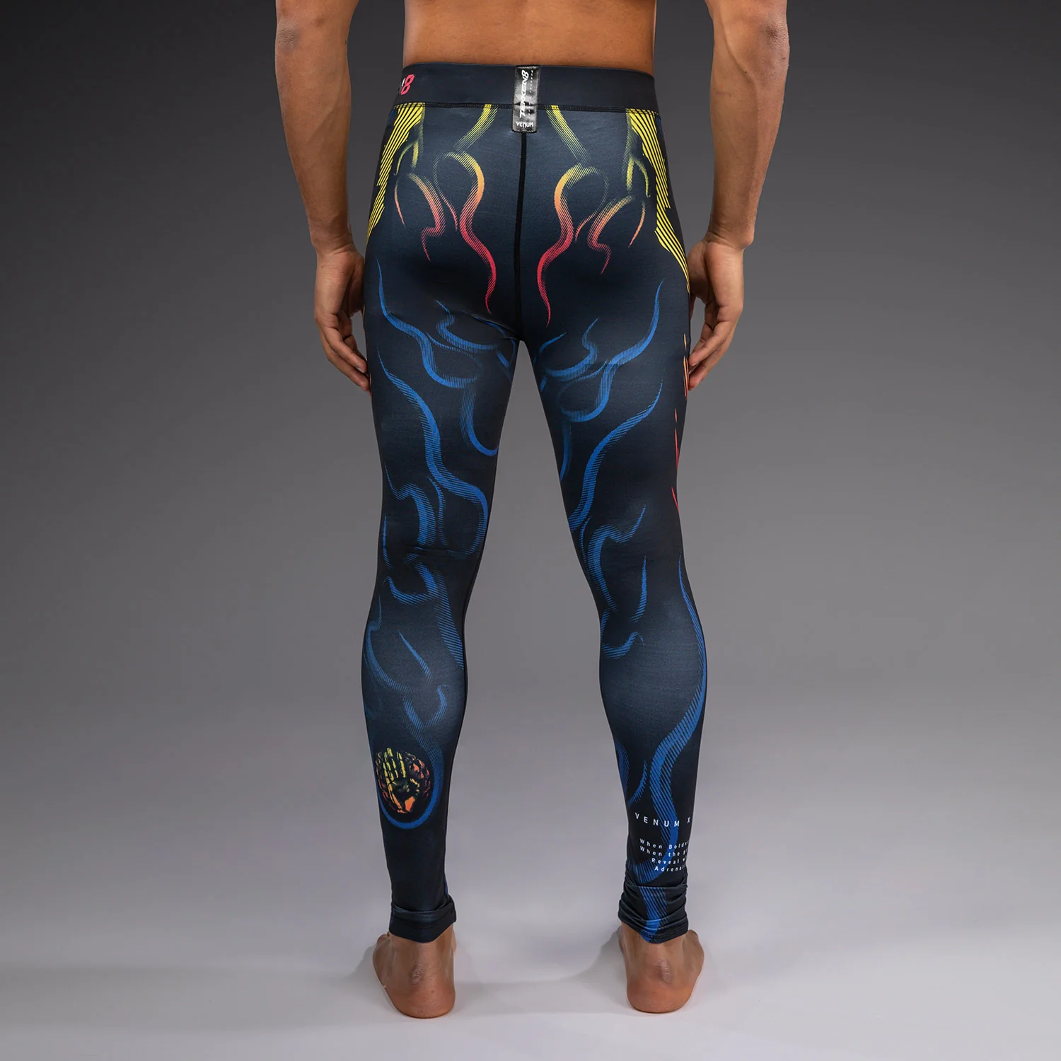 Venum x TEKKEN 8 Spats - Yoshimitsu - Black/Orange - Image 4