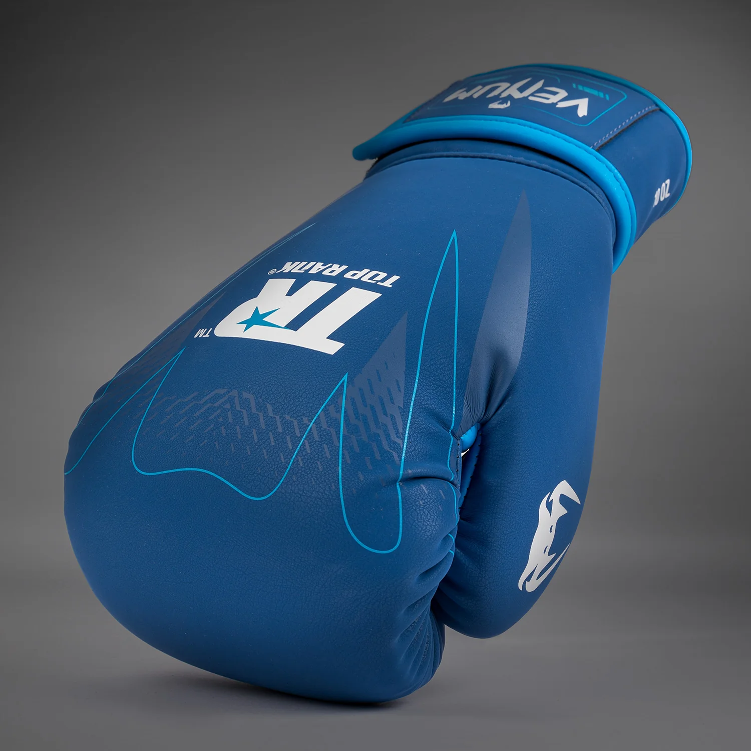 Venum x Top Rank Original Impact Boxing Gloves - Navy Blue - Image 7