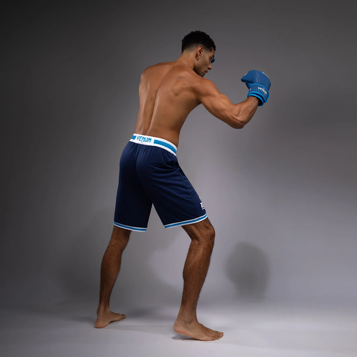 Venum x Top Rank Original Men's Basketball Shorts - Navy Blue - Image 2