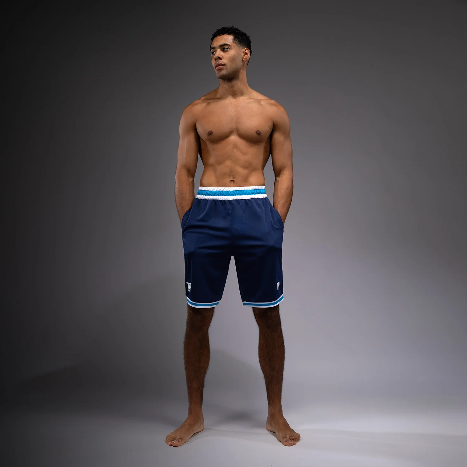 Venum x Top Rank Original Men's Basketball Shorts - Navy Blue - Image 4